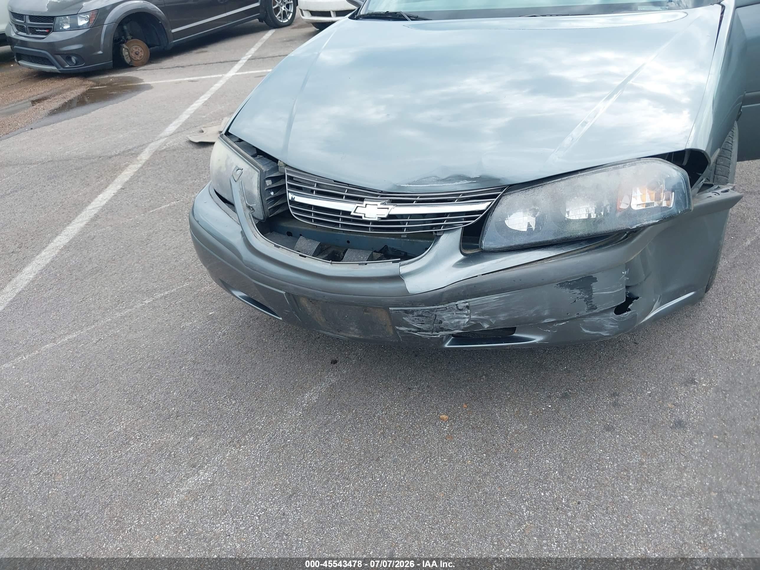 2005 Chevrolet Impala   Серый vin: 2G1WF55E459296026