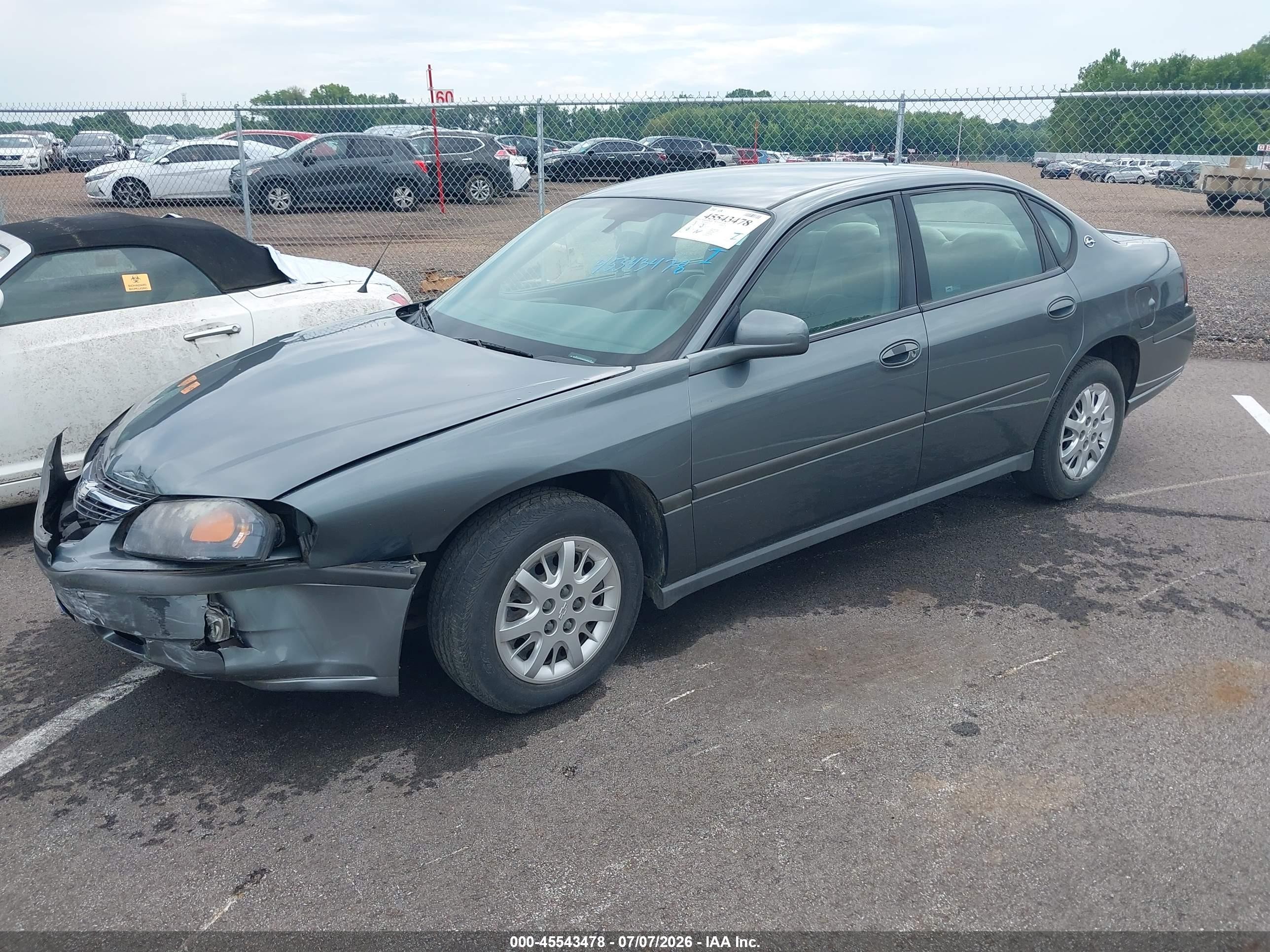 2005 Chevrolet Impala   Серый vin: 2G1WF55E459296026