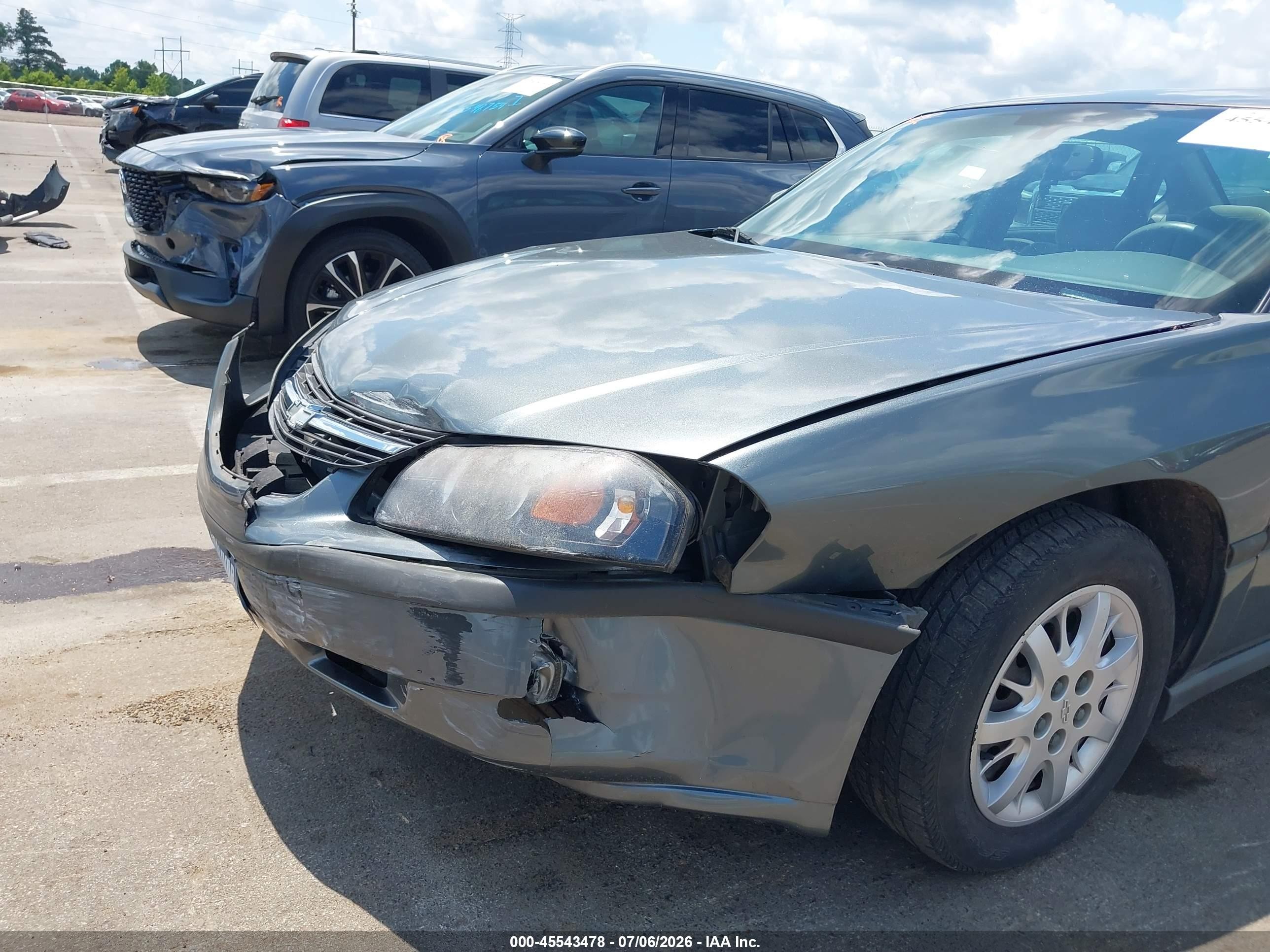 2005 Chevrolet Impala   Серый vin: 2G1WF55E459296026