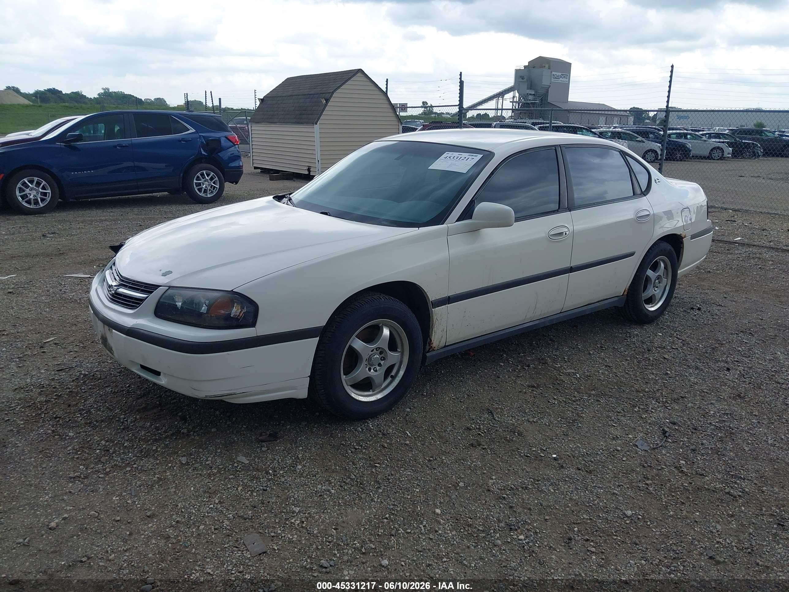 2001 Chevrolet Impala   White vin: 2G1WF55E519360939
