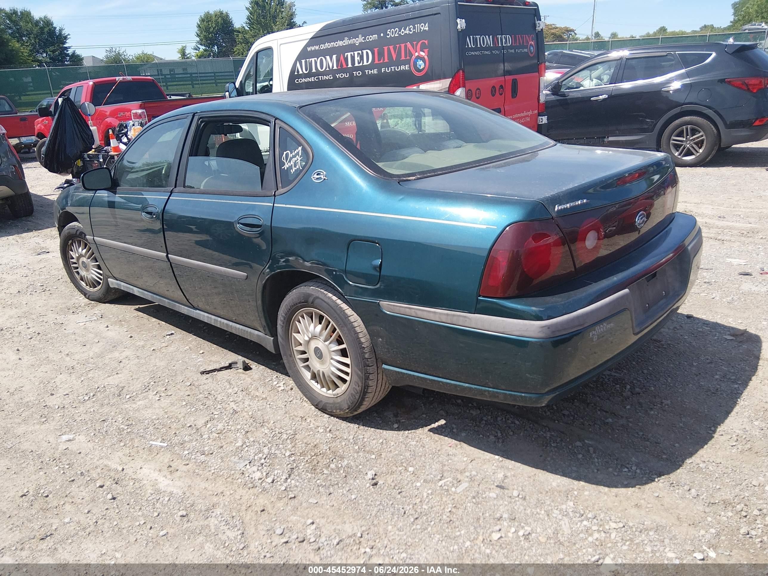 2001 Chevrolet Impala   Green vin: 2G1WF55E619205283