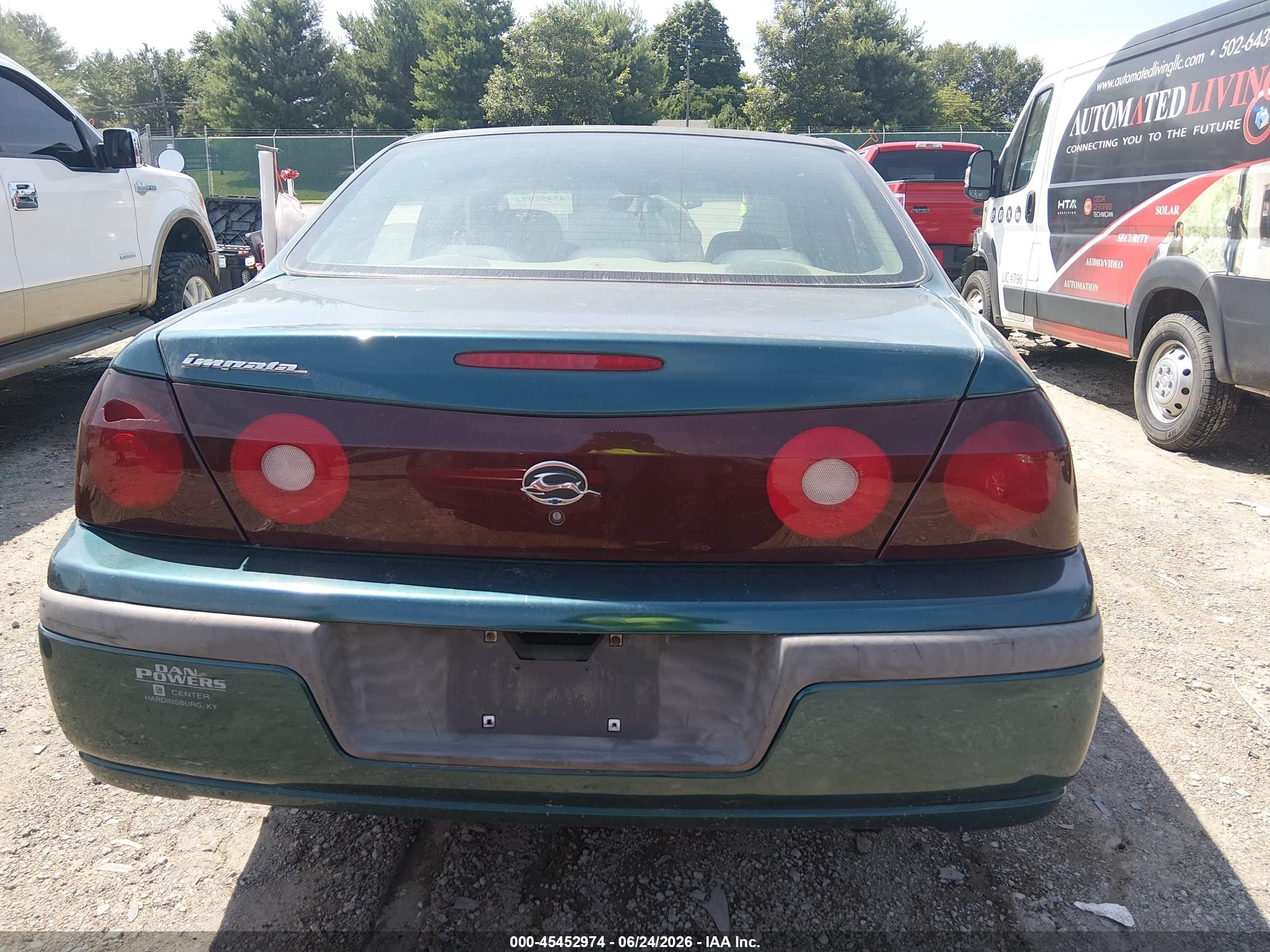 2001 Chevrolet Impala   Green vin: 2G1WF55E619205283