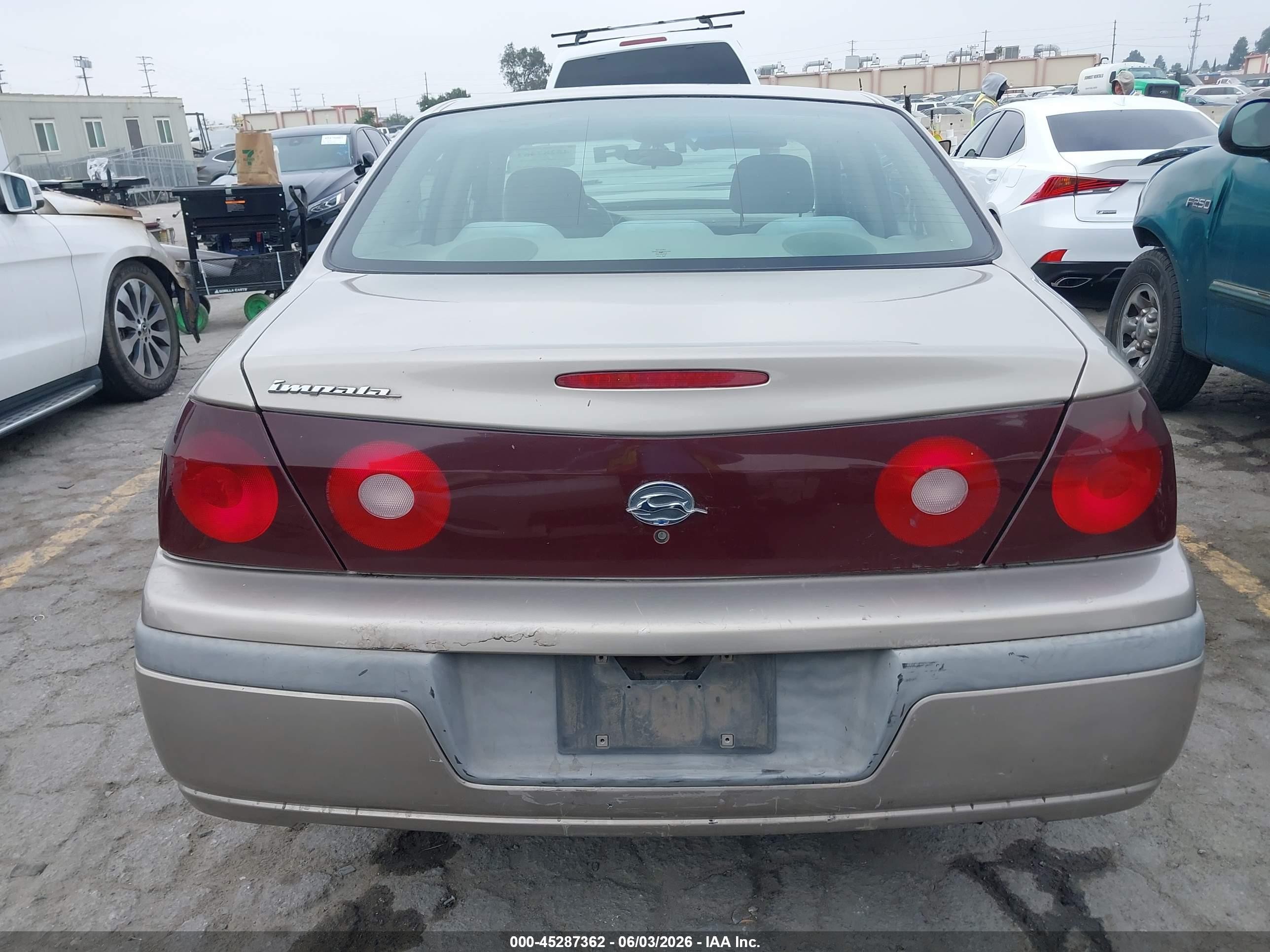 2001 Chevrolet Impala   Beige vin: 2G1WF55E619274989
