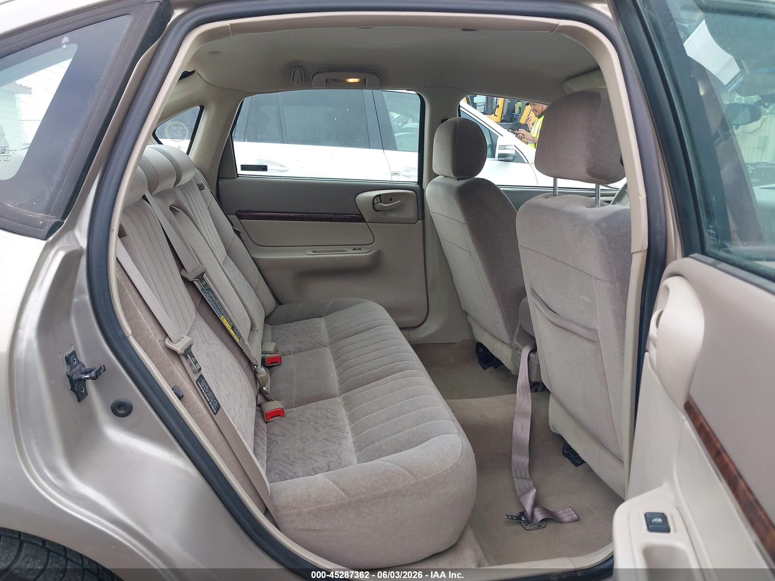 2001 Chevrolet Impala   Beige vin: 2G1WF55E619274989