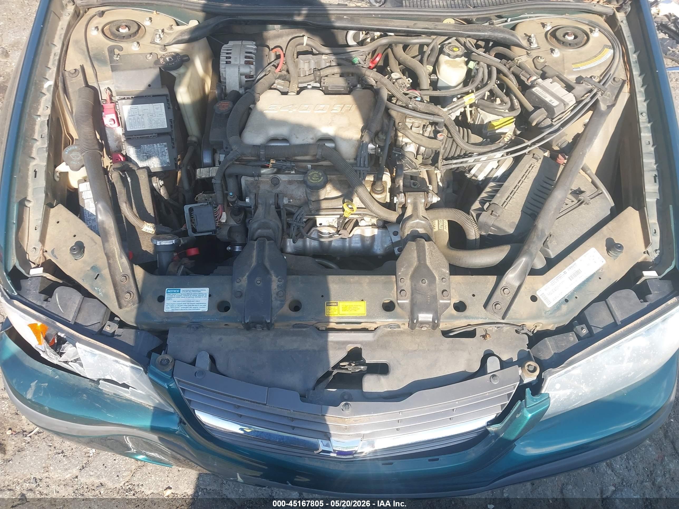 2000 Chevrolet Impala   Зеленый vin: 2G1WF55E6Y9134175