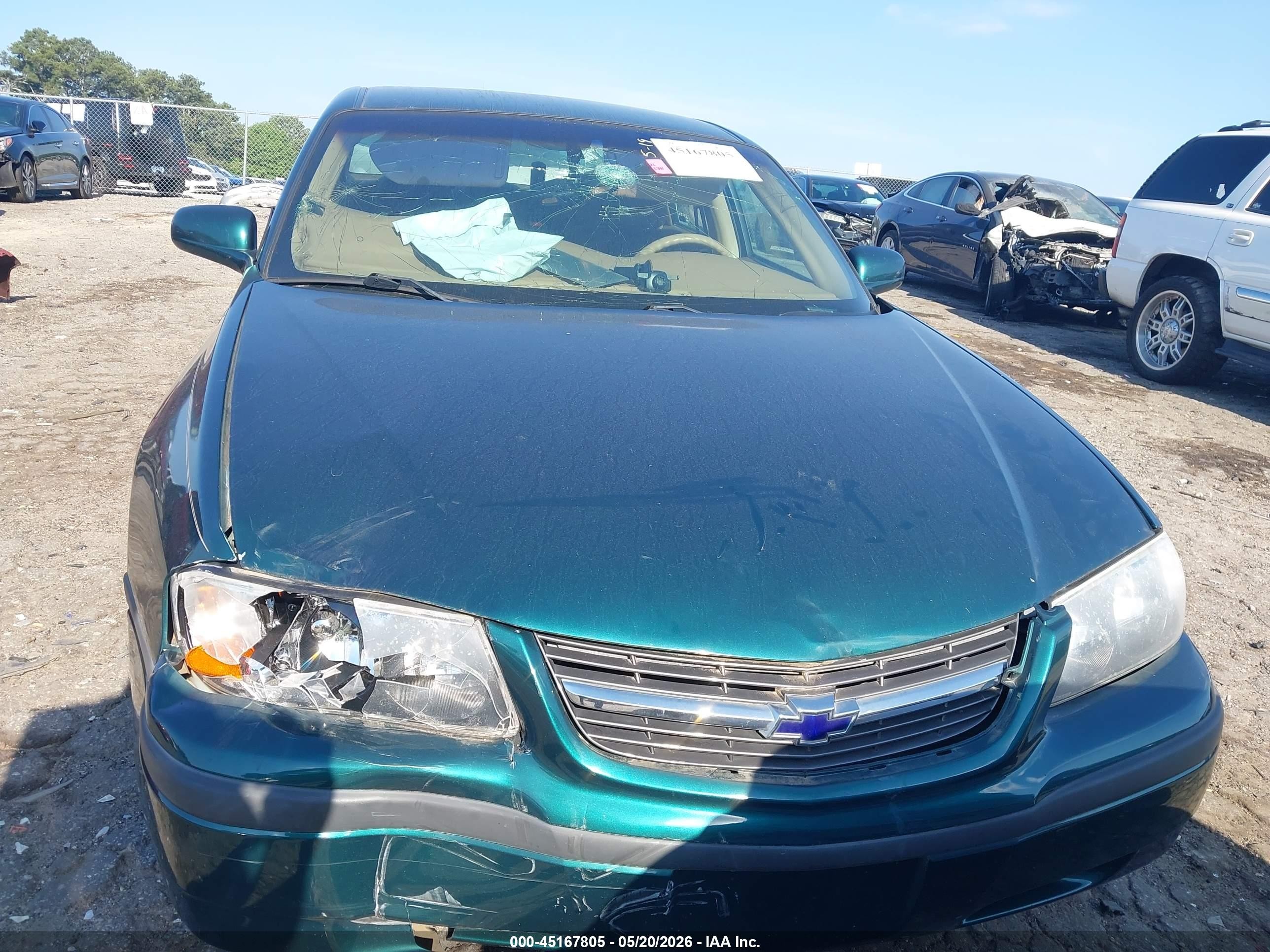 2000 Chevrolet Impala   Зеленый vin: 2G1WF55E6Y9134175
