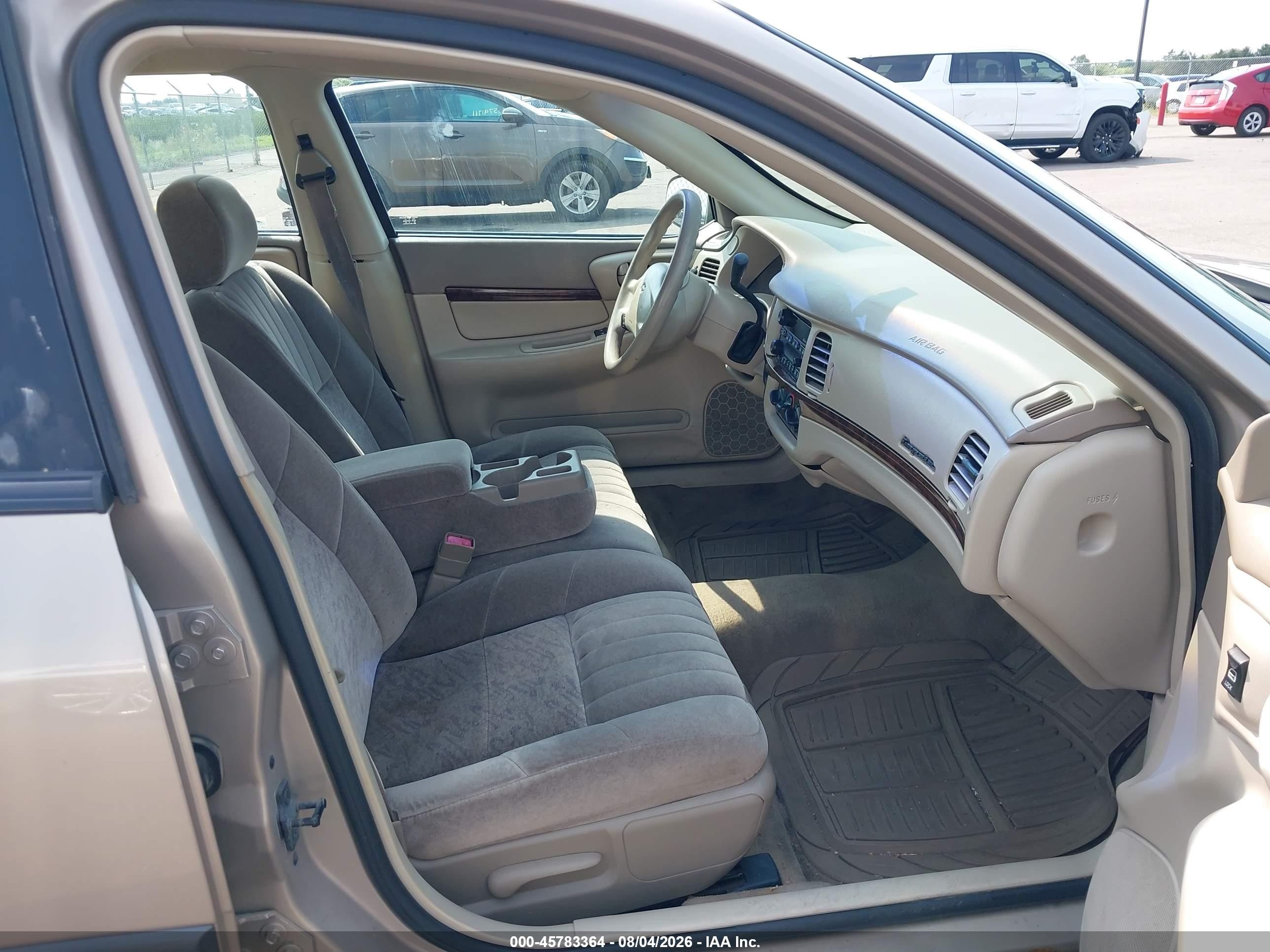 2001 Chevrolet Impala Brown vin: 2G1WF55E719200416