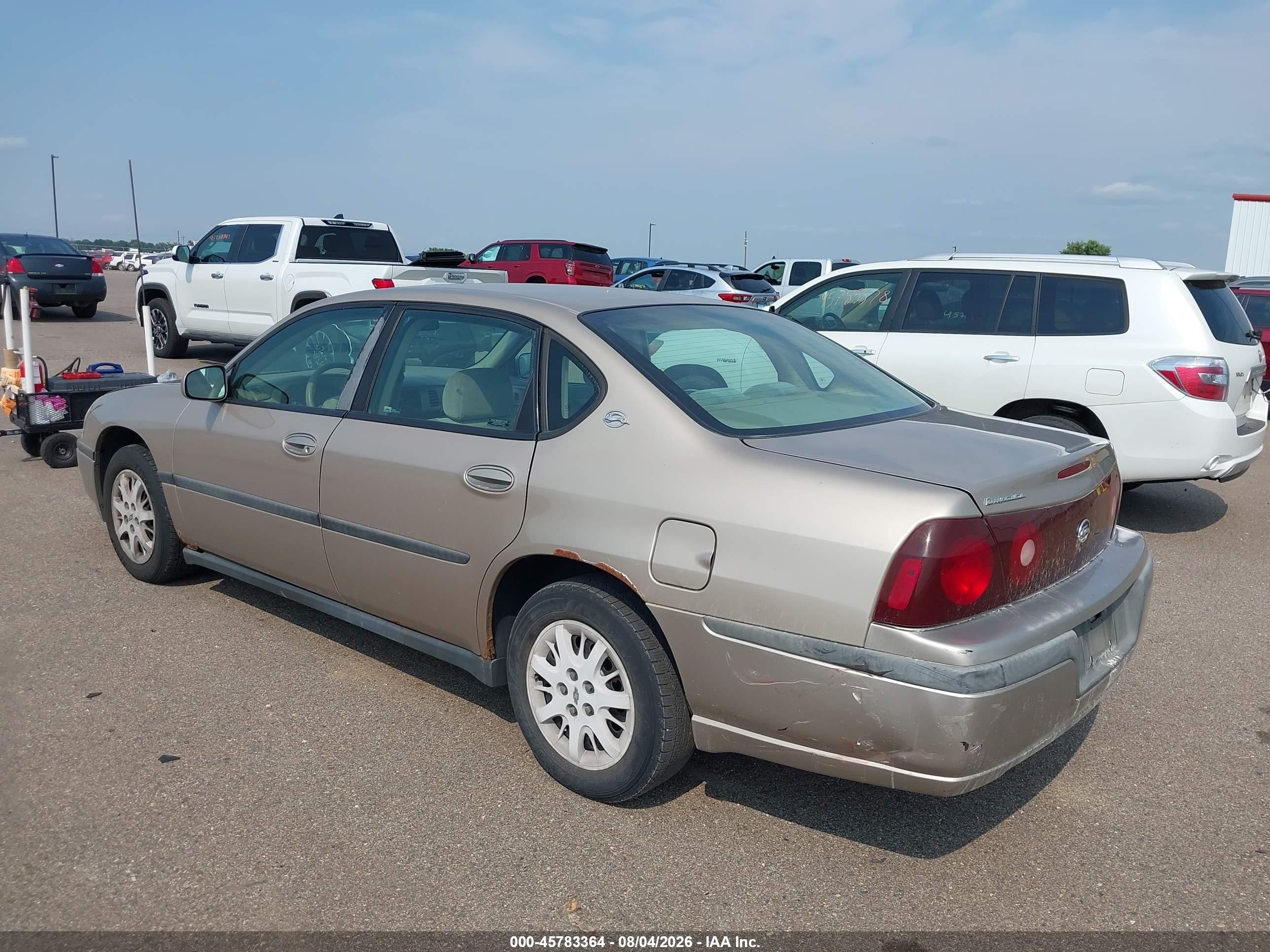 2001 Chevrolet Impala Brown vin: 2G1WF55E719200416