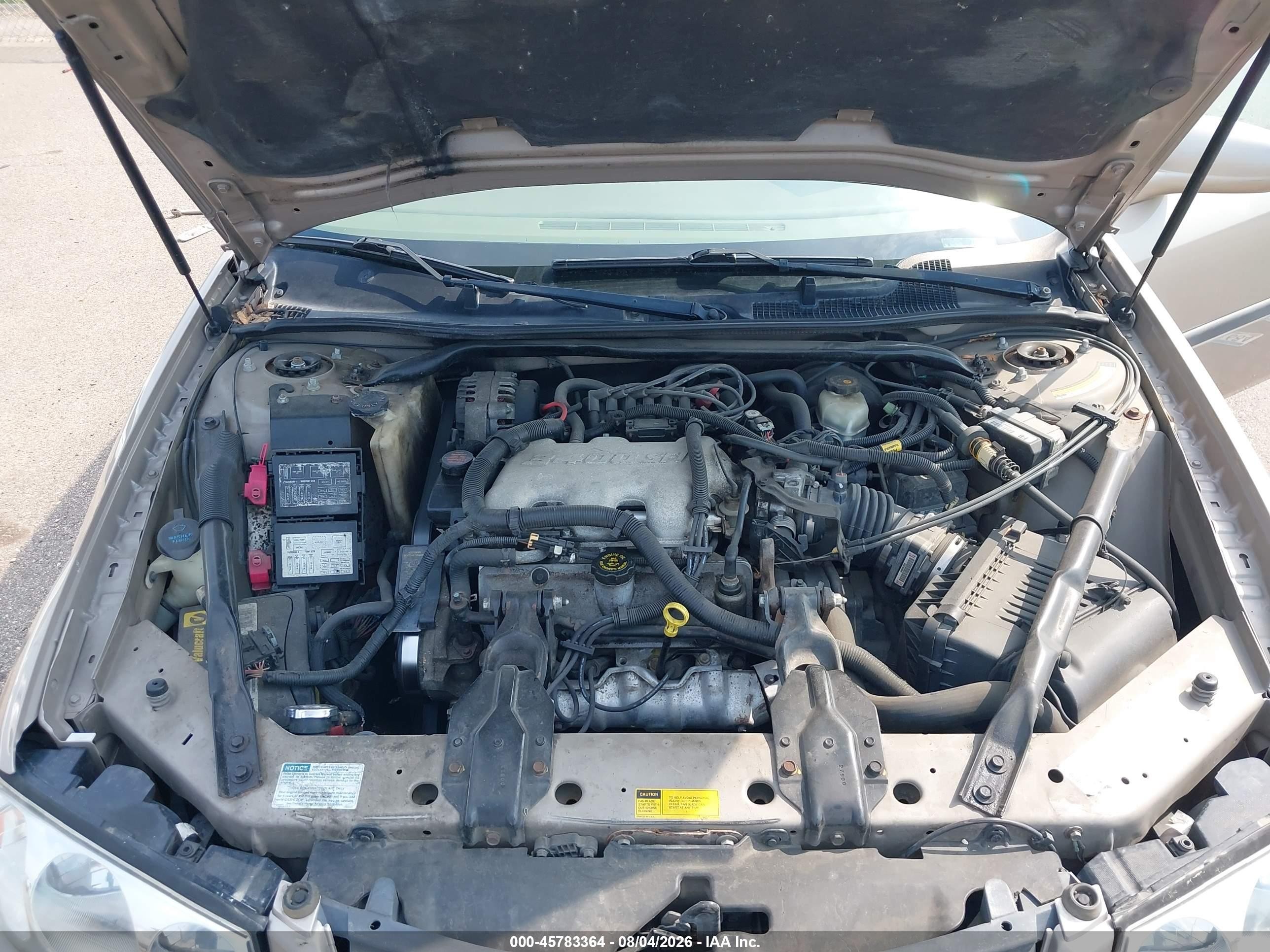 2001 Chevrolet Impala Brown vin: 2G1WF55E719200416