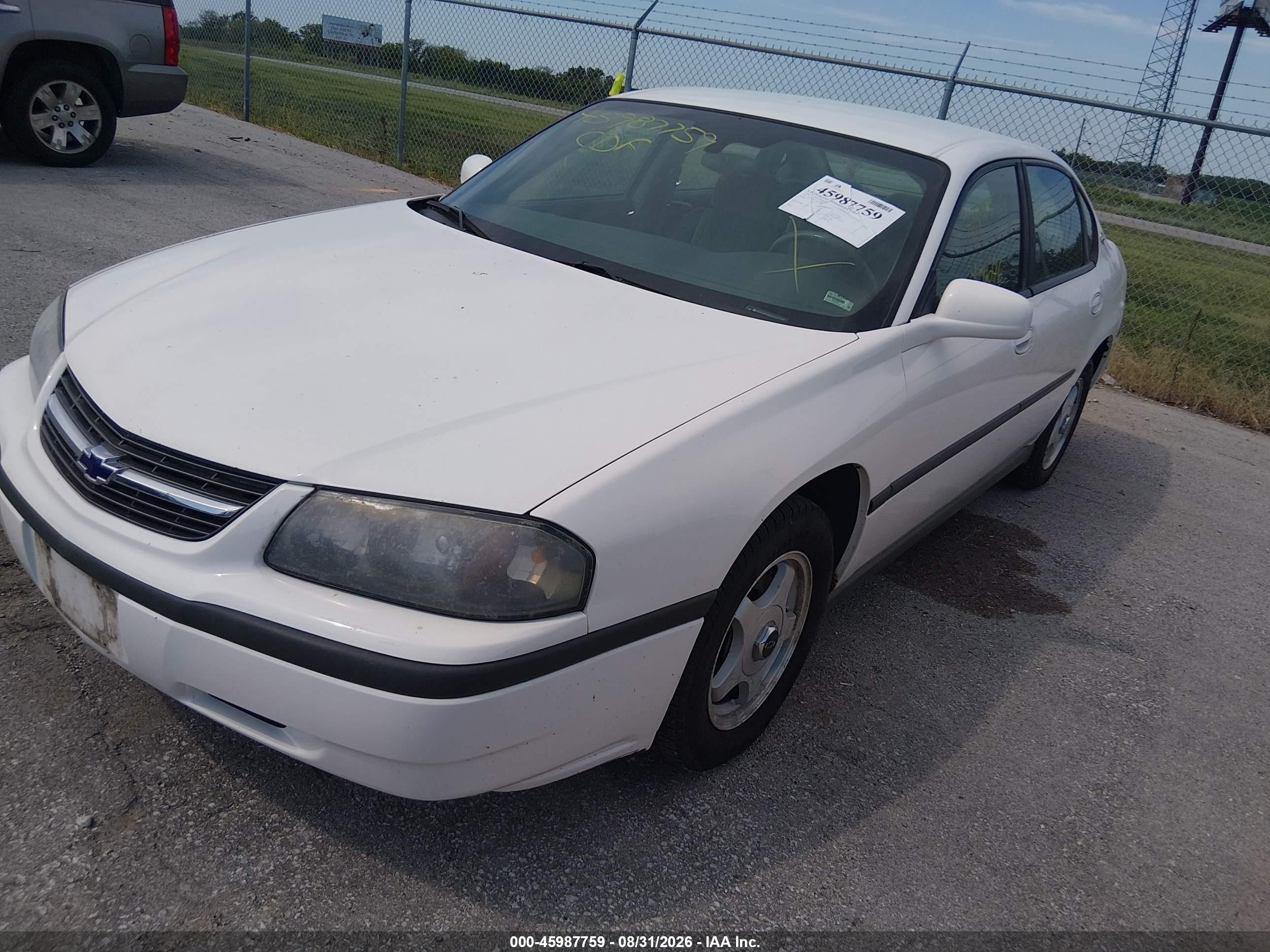 2002 Chevrolet Impala   White vin: 2G1WF55E729154636