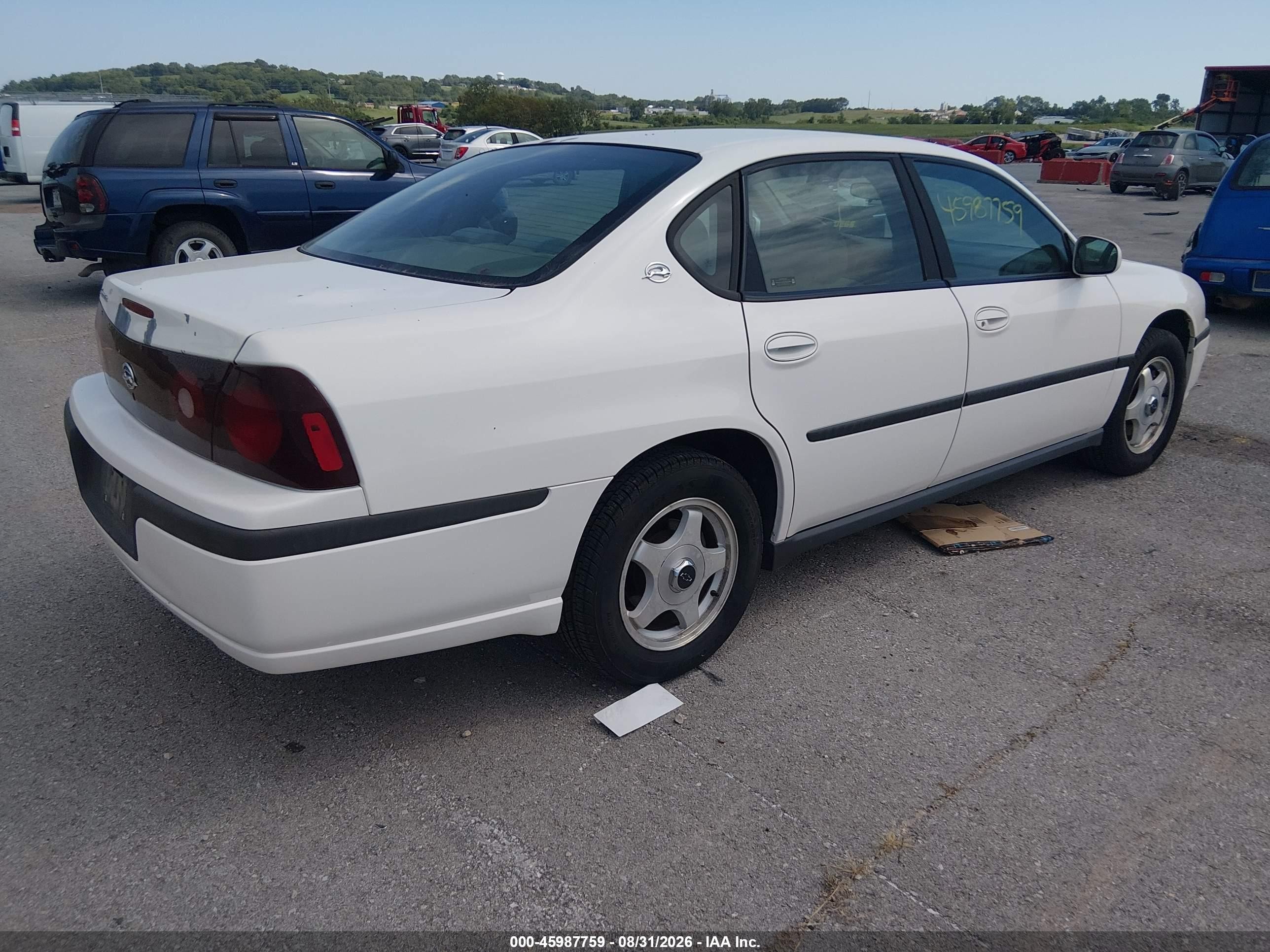 2002 Chevrolet Impala   White vin: 2G1WF55E729154636
