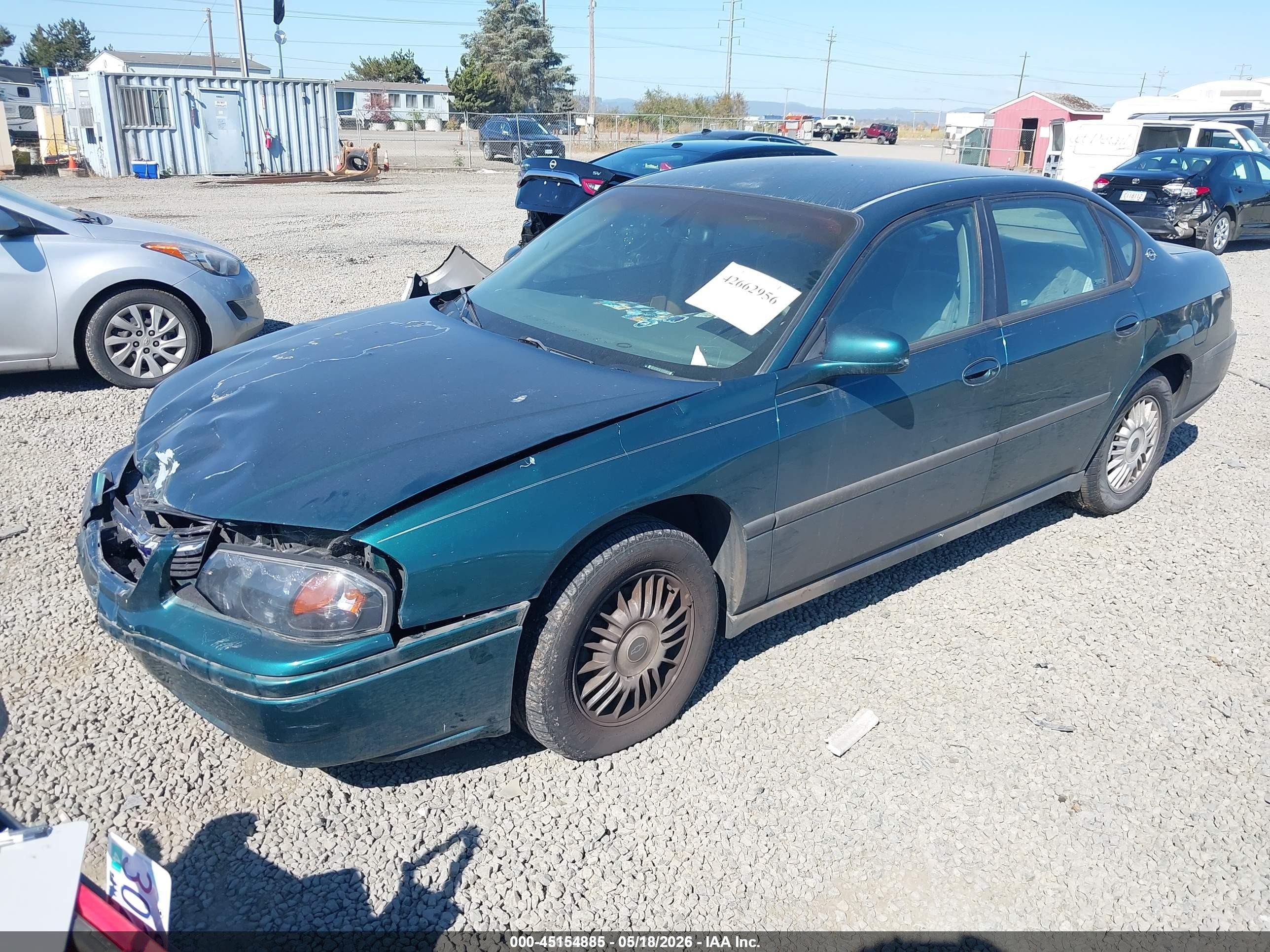 2000 Chevrolet Impala   Green vin: 2G1WF55E7Y9242904