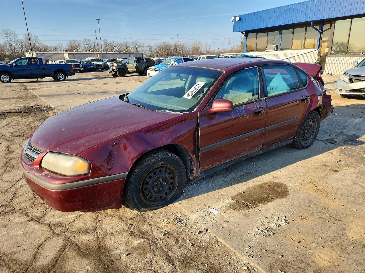 2002 Chevrolet Impala Burgundy vin: 2G1WF55E929313320