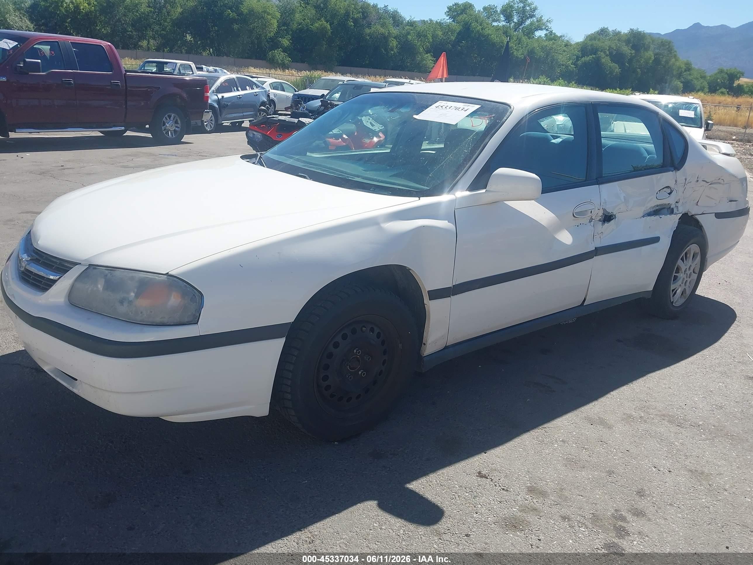 2001 Chevrolet Impala White vin: 2G1WF55EX19268807