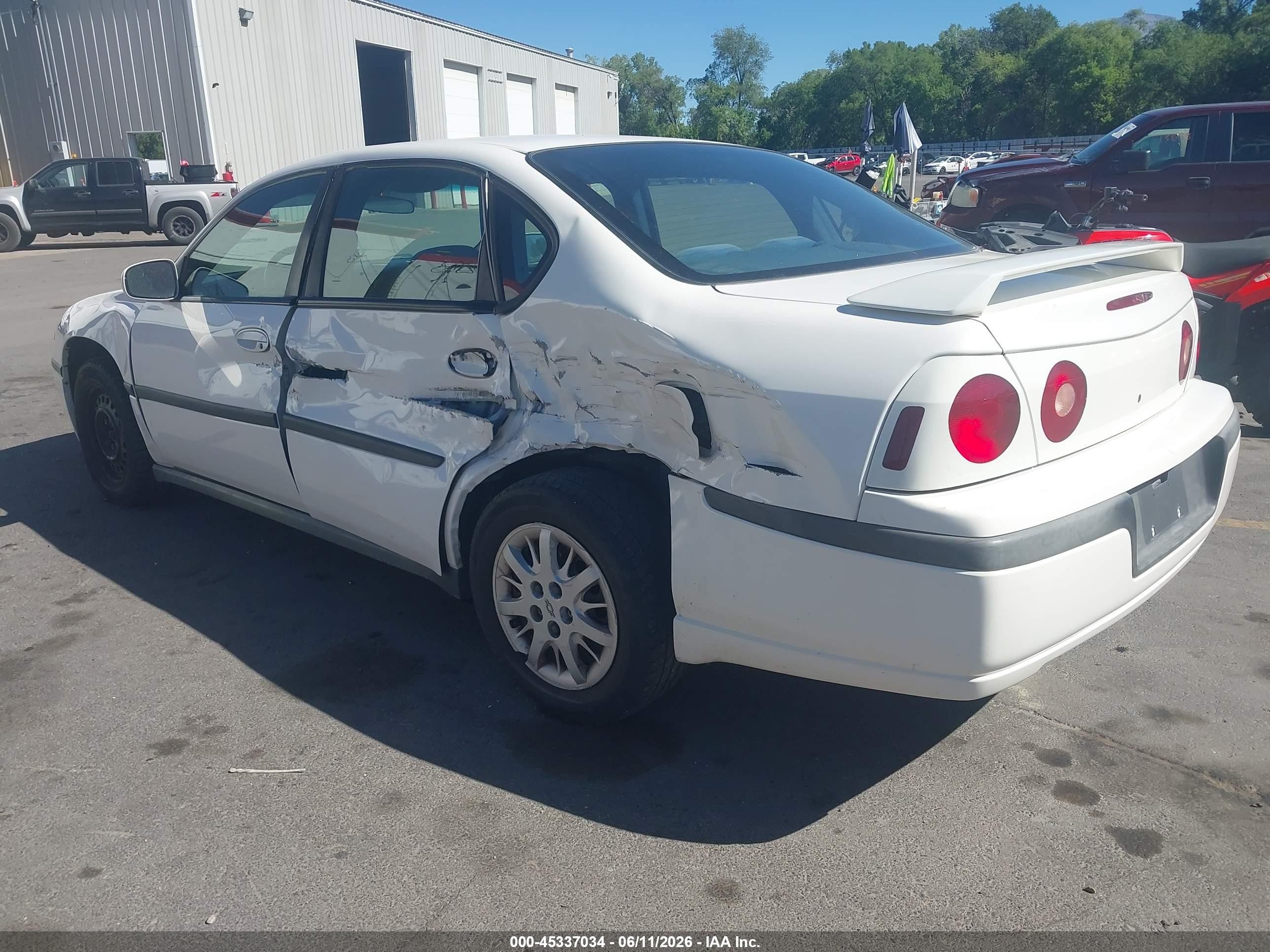 2001 Chevrolet Impala White vin: 2G1WF55EX19268807