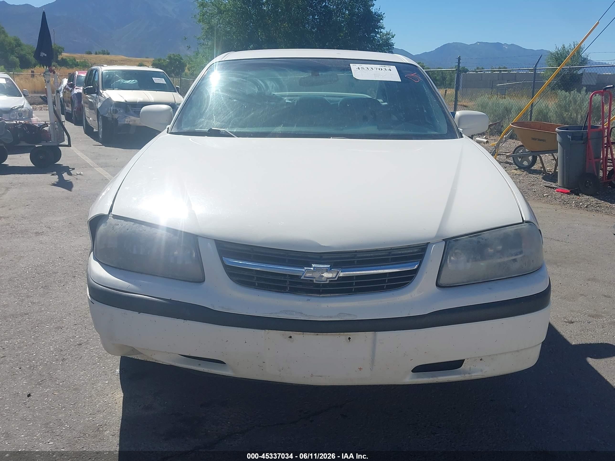 2001 Chevrolet Impala White vin: 2G1WF55EX19268807