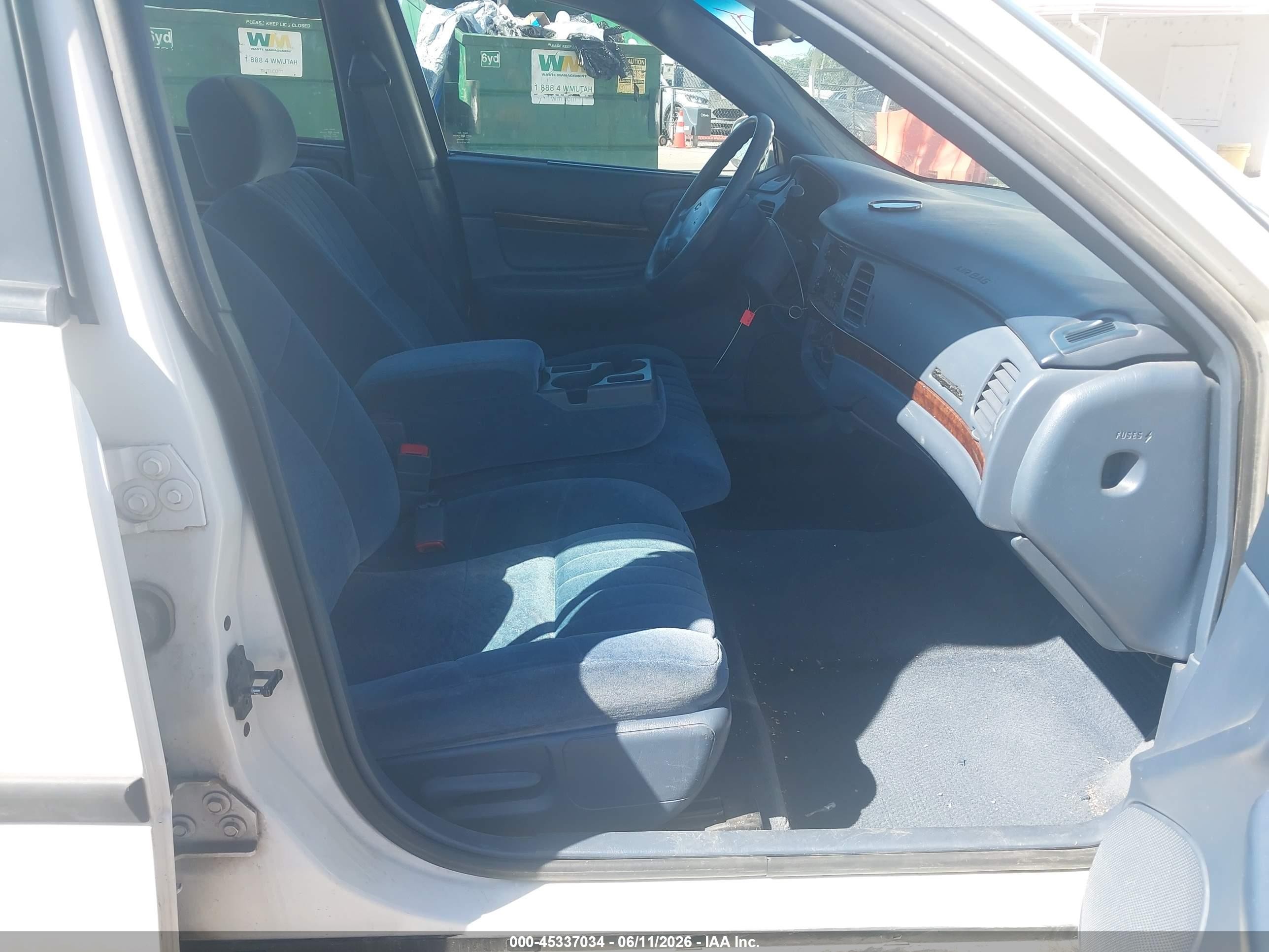 2001 Chevrolet Impala White vin: 2G1WF55EX19268807
