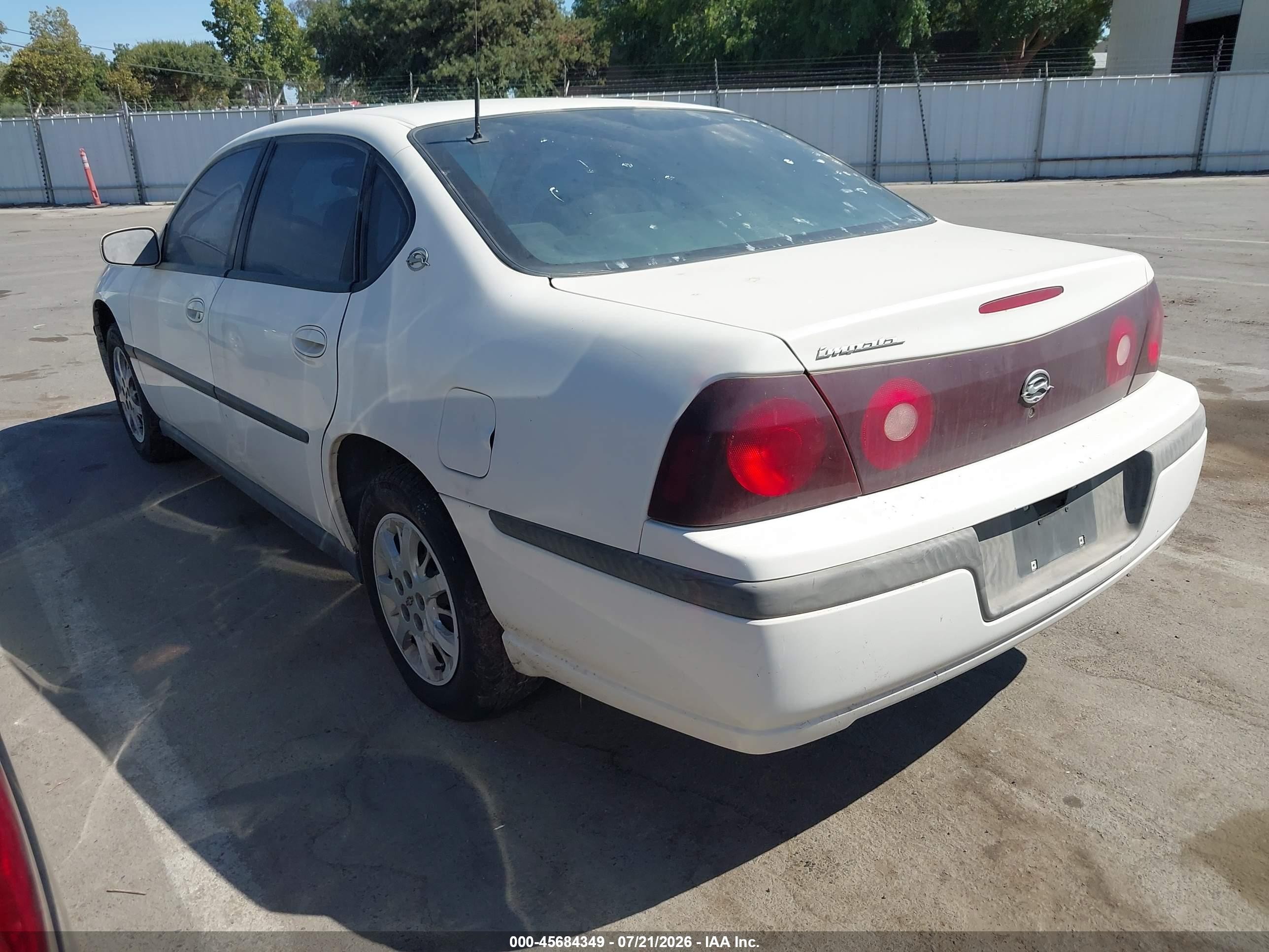2002 Chevrolet Impala   White vin: 2G1WF55EX29249272