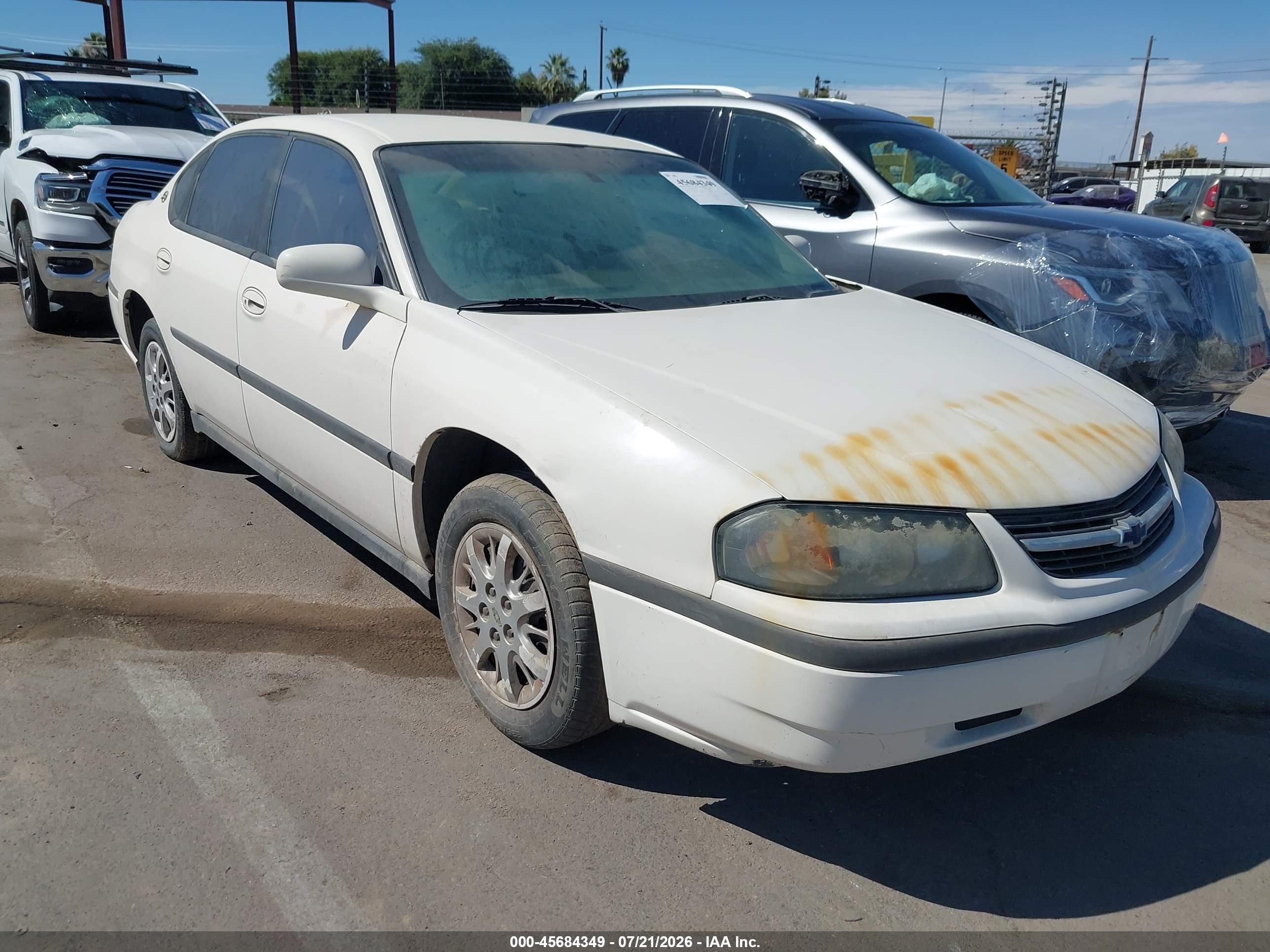 2002 Chevrolet Impala   White vin: 2G1WF55EX29249272