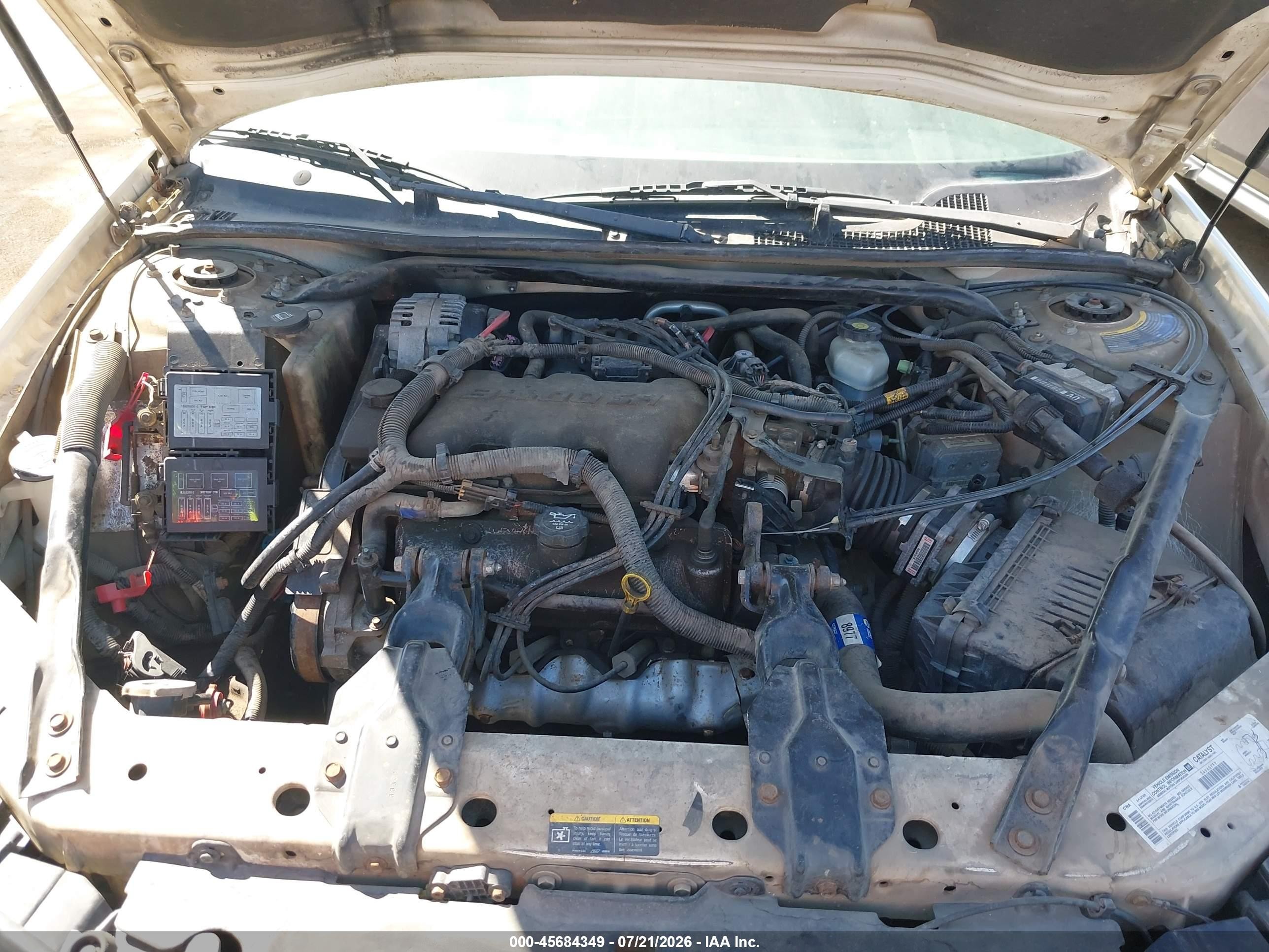 2002 Chevrolet Impala   White vin: 2G1WF55EX29249272