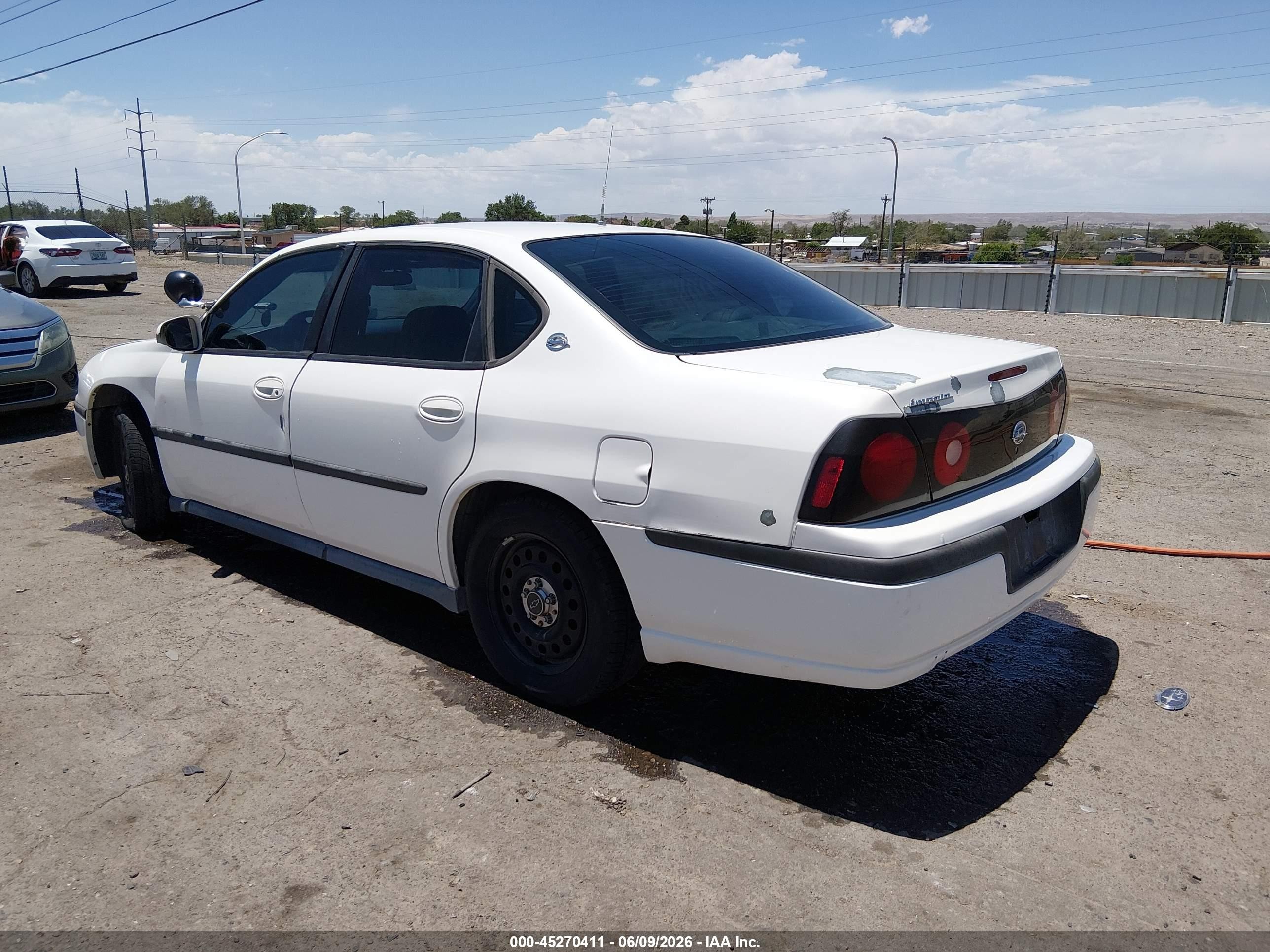 2005 Chevrolet Impala Police White vin: 2G1WF55K059374033