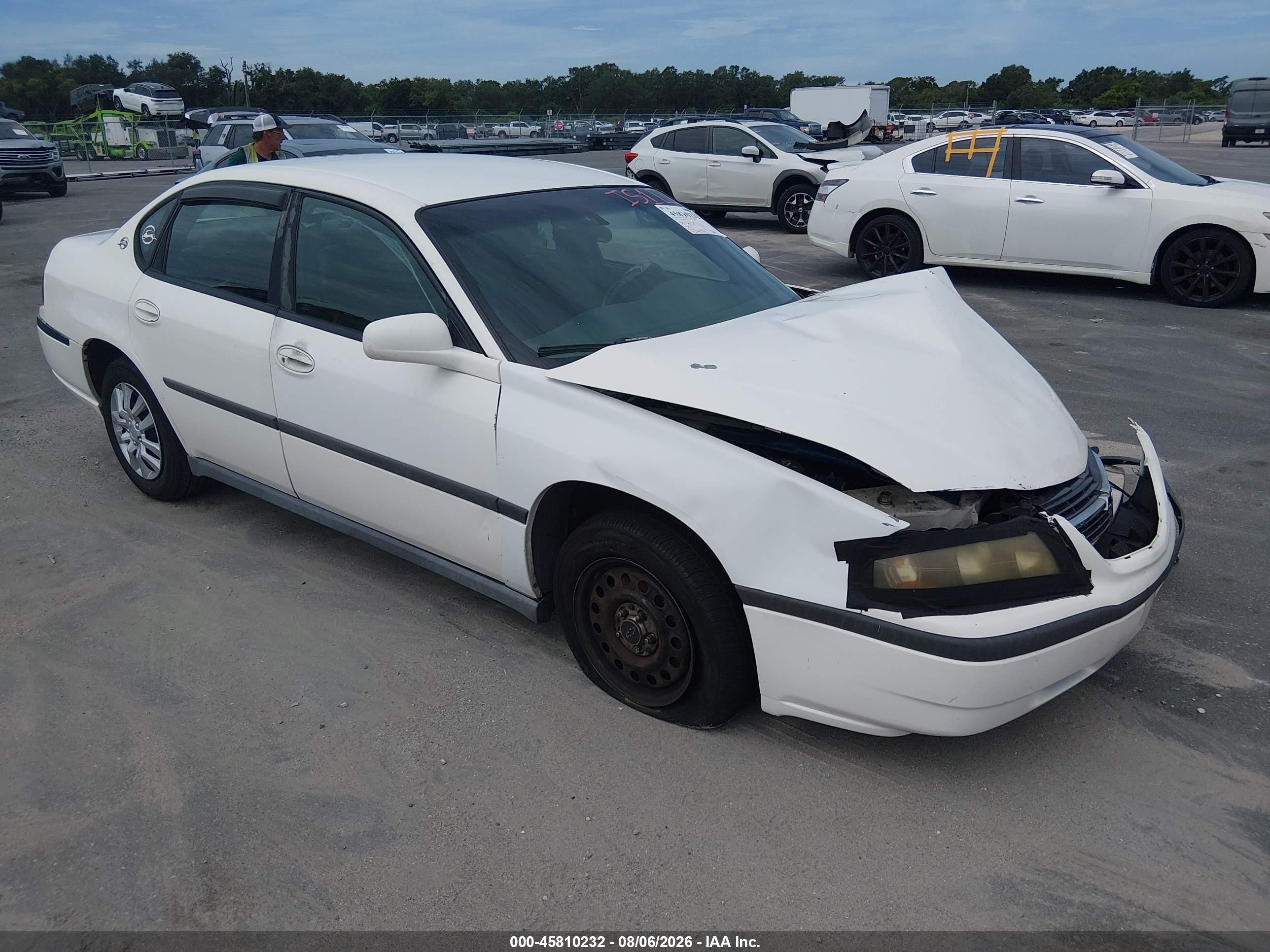 2003 Chevrolet Impala Police White vin: 2G1WF55K339246348