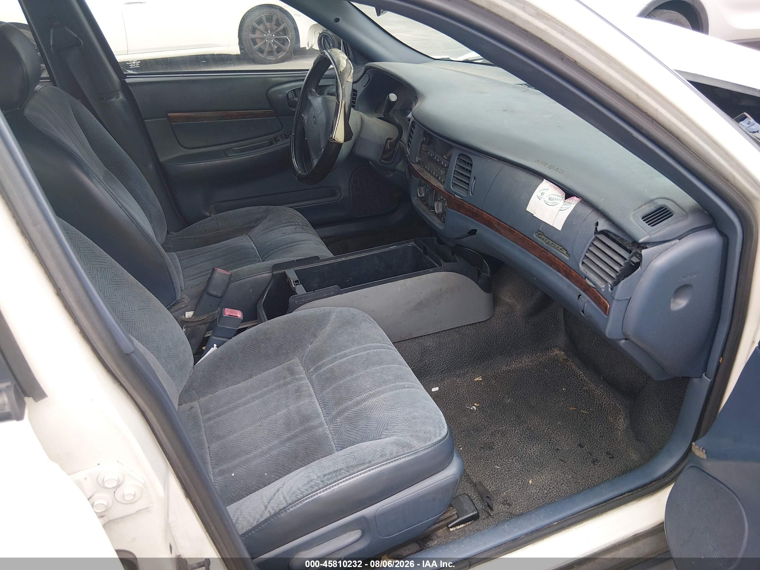 2003 Chevrolet Impala Police White vin: 2G1WF55K339246348