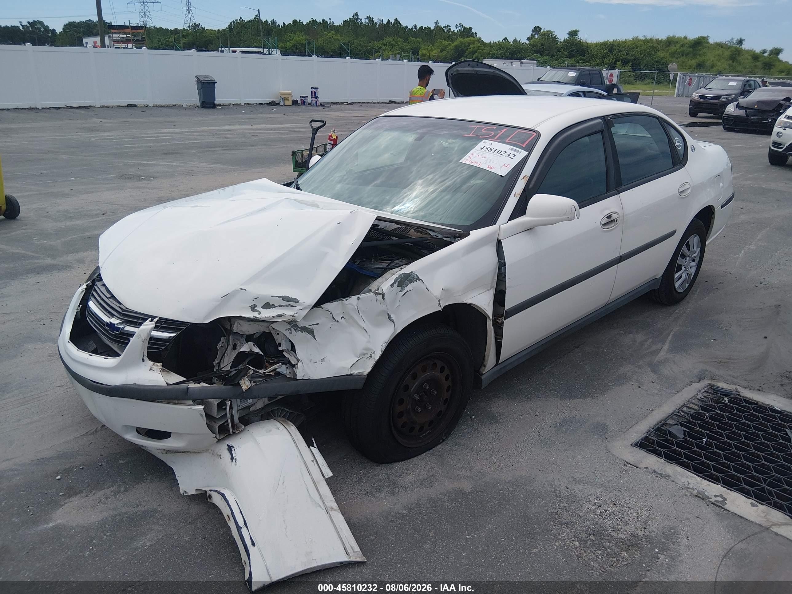 2003 Chevrolet Impala Police White vin: 2G1WF55K339246348