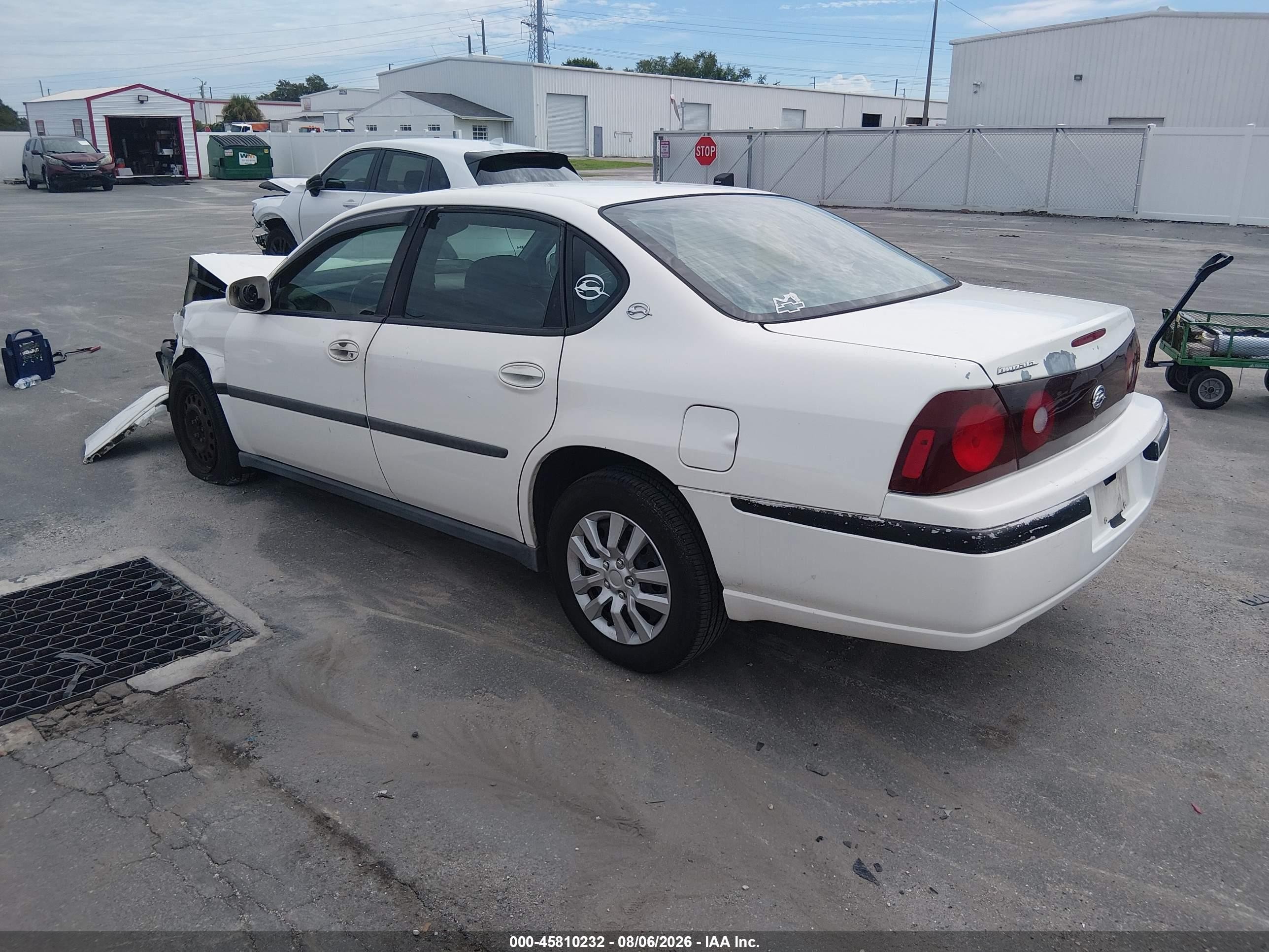 2003 Chevrolet Impala Police White vin: 2G1WF55K339246348
