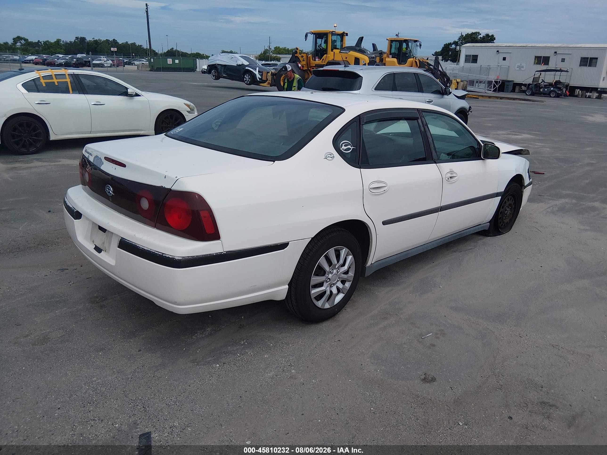 2003 Chevrolet Impala Police White vin: 2G1WF55K339246348