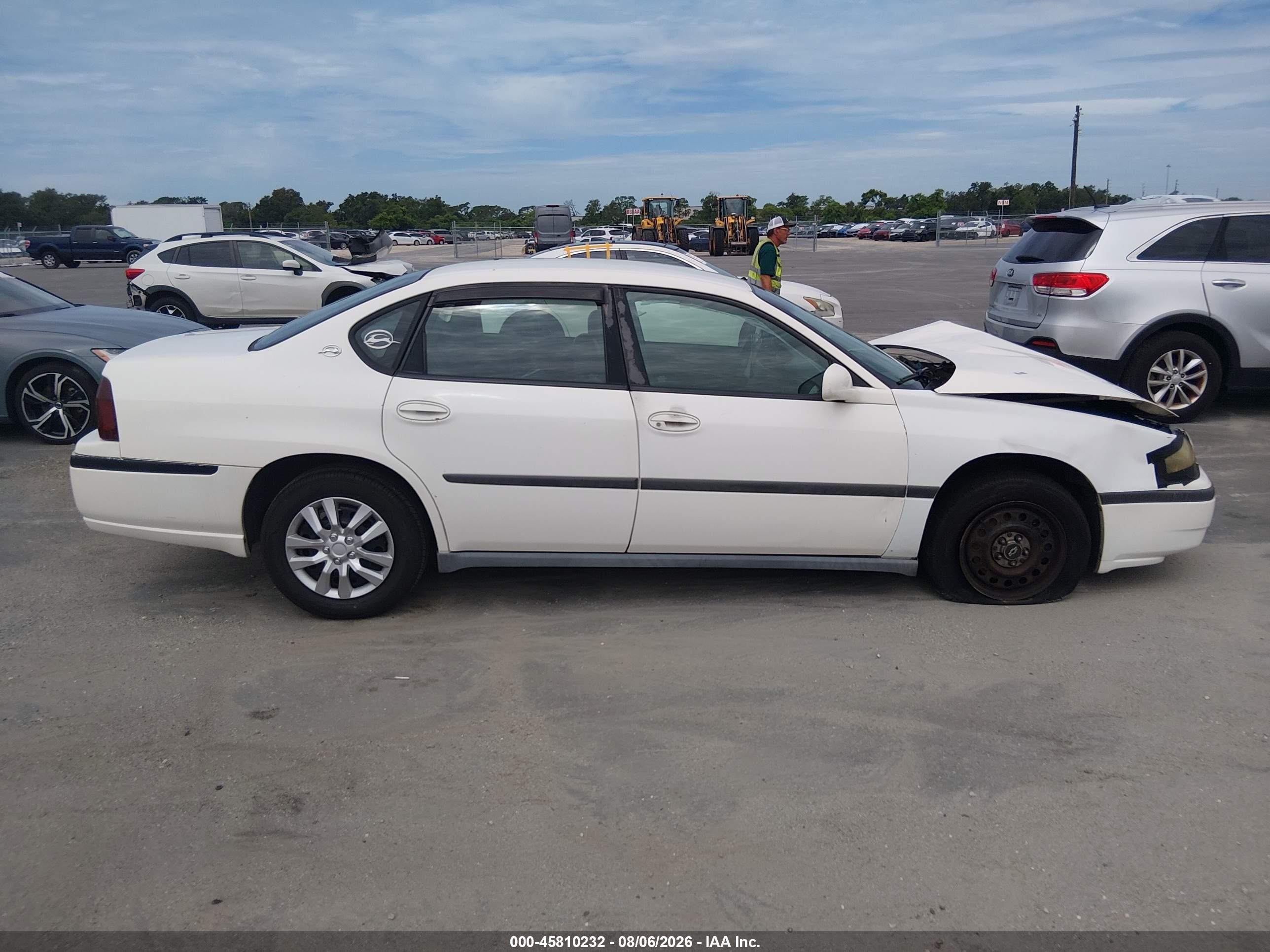 2003 Chevrolet Impala Police White vin: 2G1WF55K339246348
