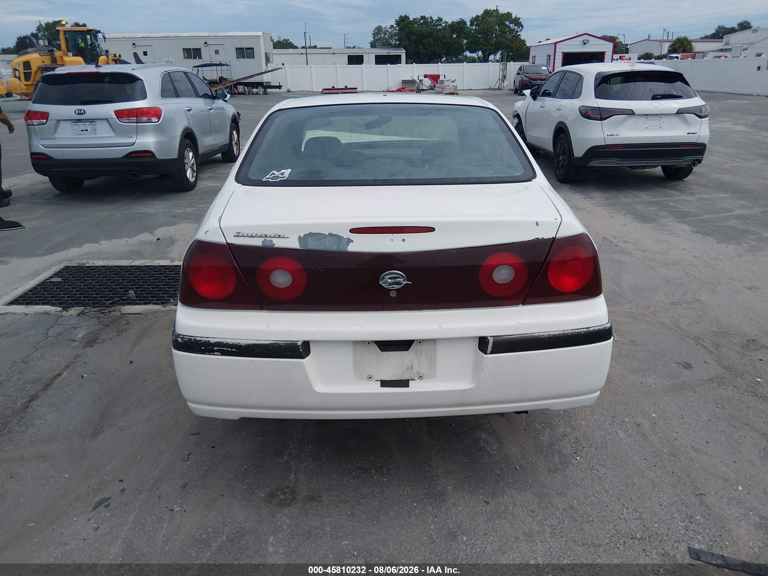 2003 Chevrolet Impala Police White vin: 2G1WF55K339246348