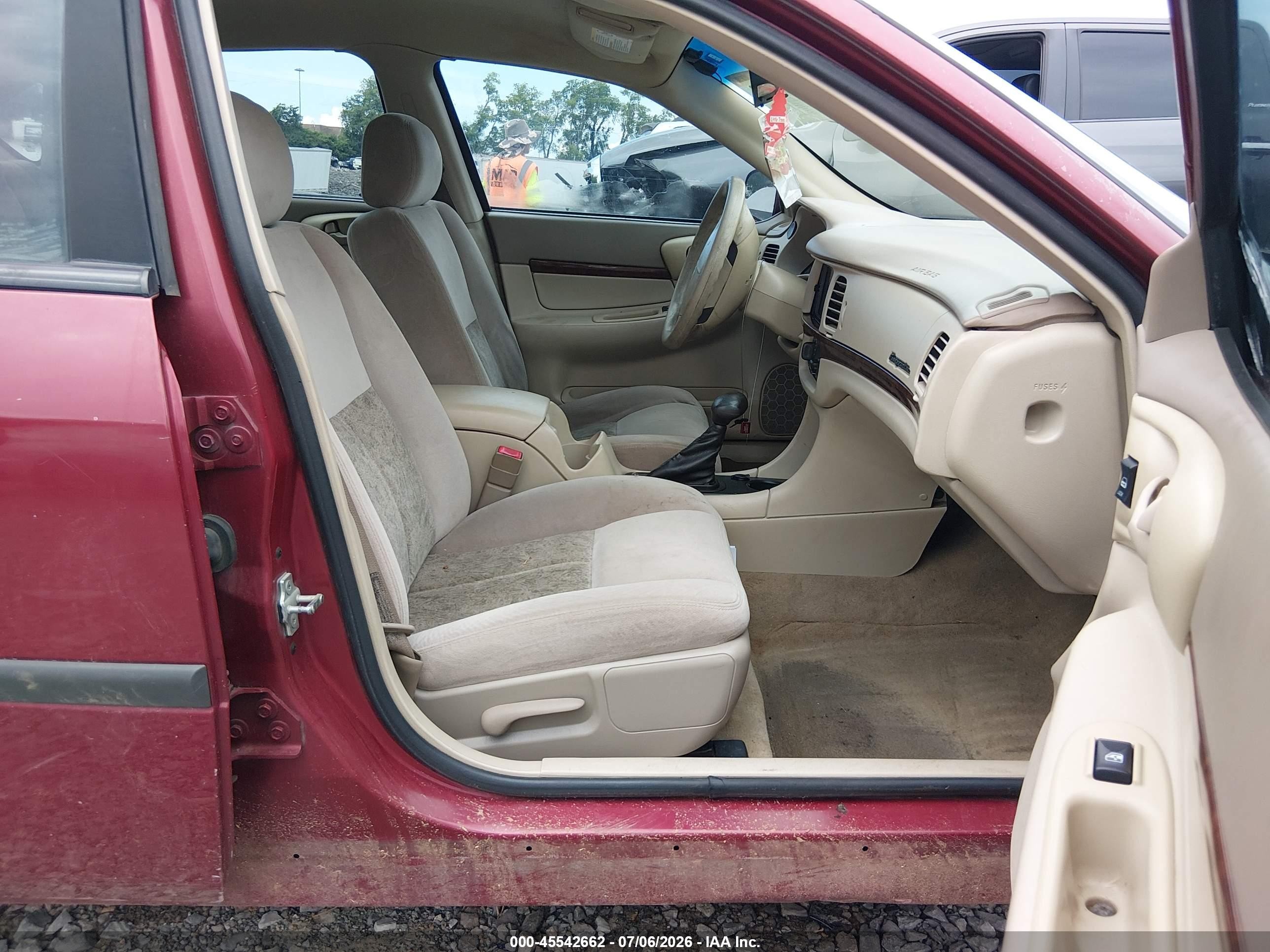 2005 Chevrolet Impala Police Red vin: 2G1WF55K659202914