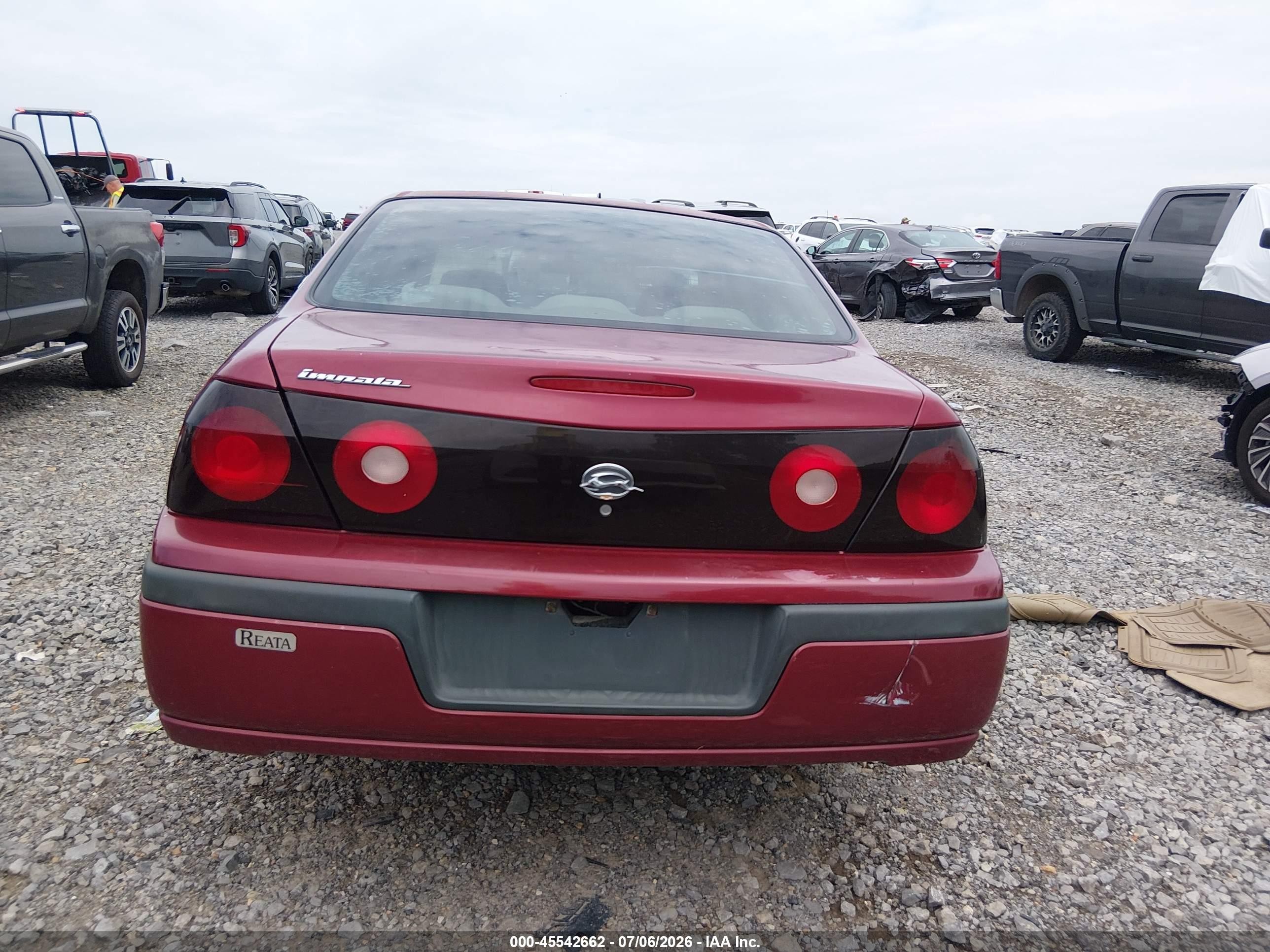 2005 Chevrolet Impala Police Red vin: 2G1WF55K659202914
