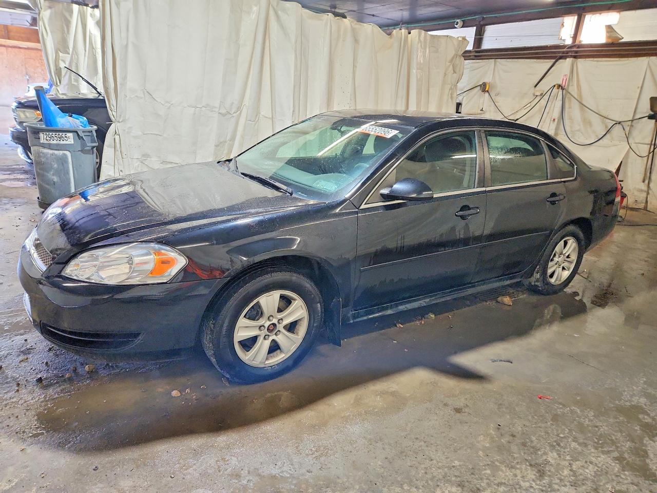 2012 Chevrolet Impala Ls Black vin: 2G1WF5E30C1302219