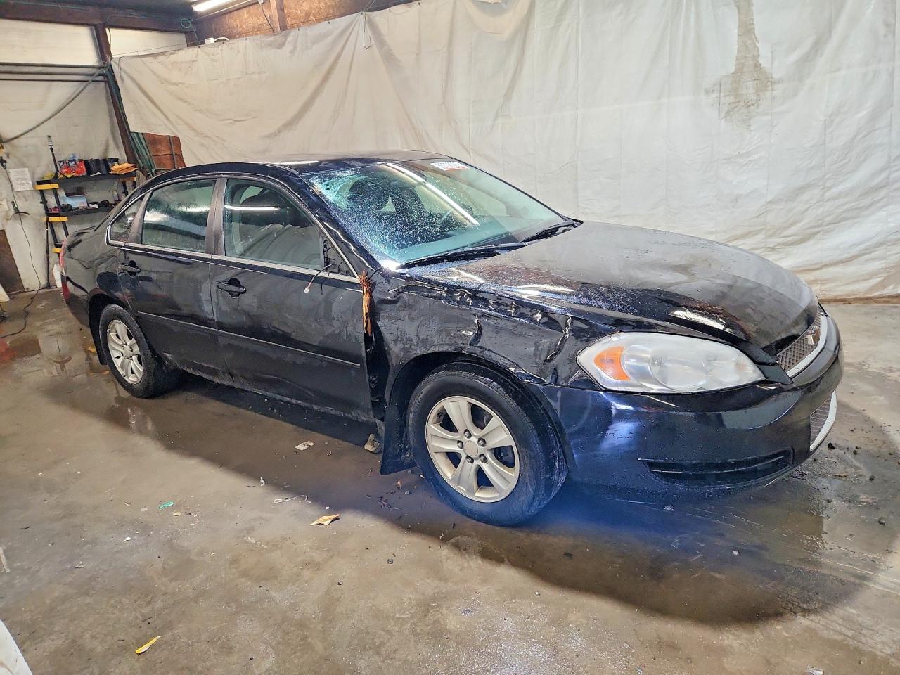2012 Chevrolet Impala Ls Black vin: 2G1WF5E30C1302219