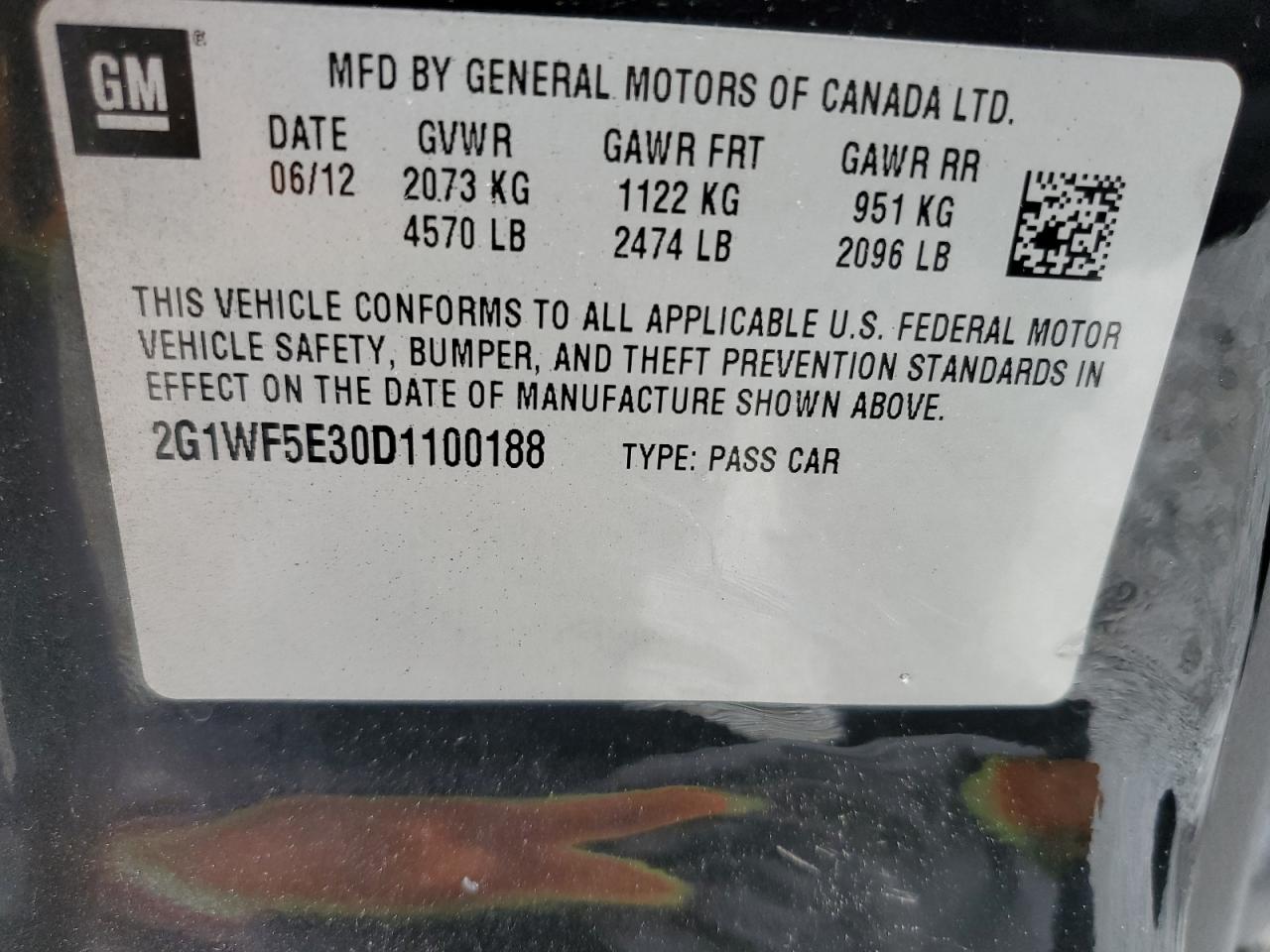 2013 Chevrolet Impala Ls Black vin: 2G1WF5E30D1100188