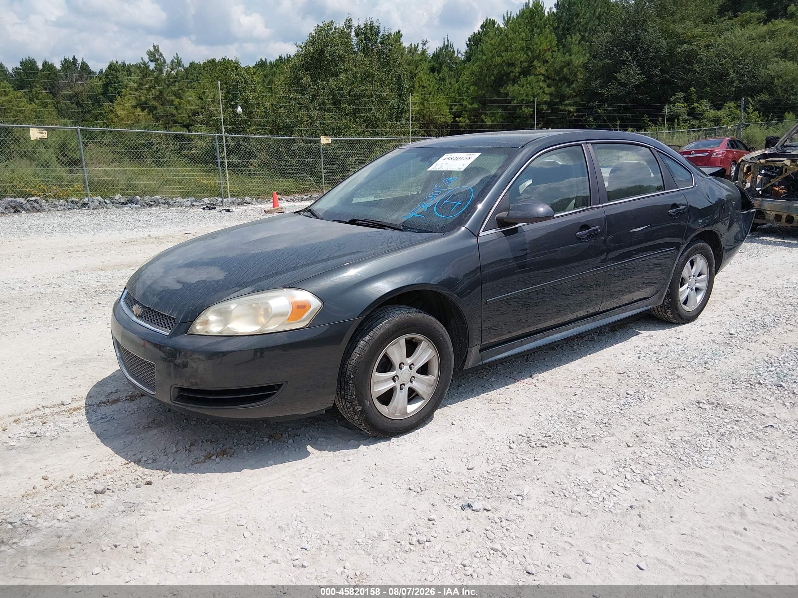 2013 Chevrolet Impala Ls Black vin: 2G1WF5E30D1256375