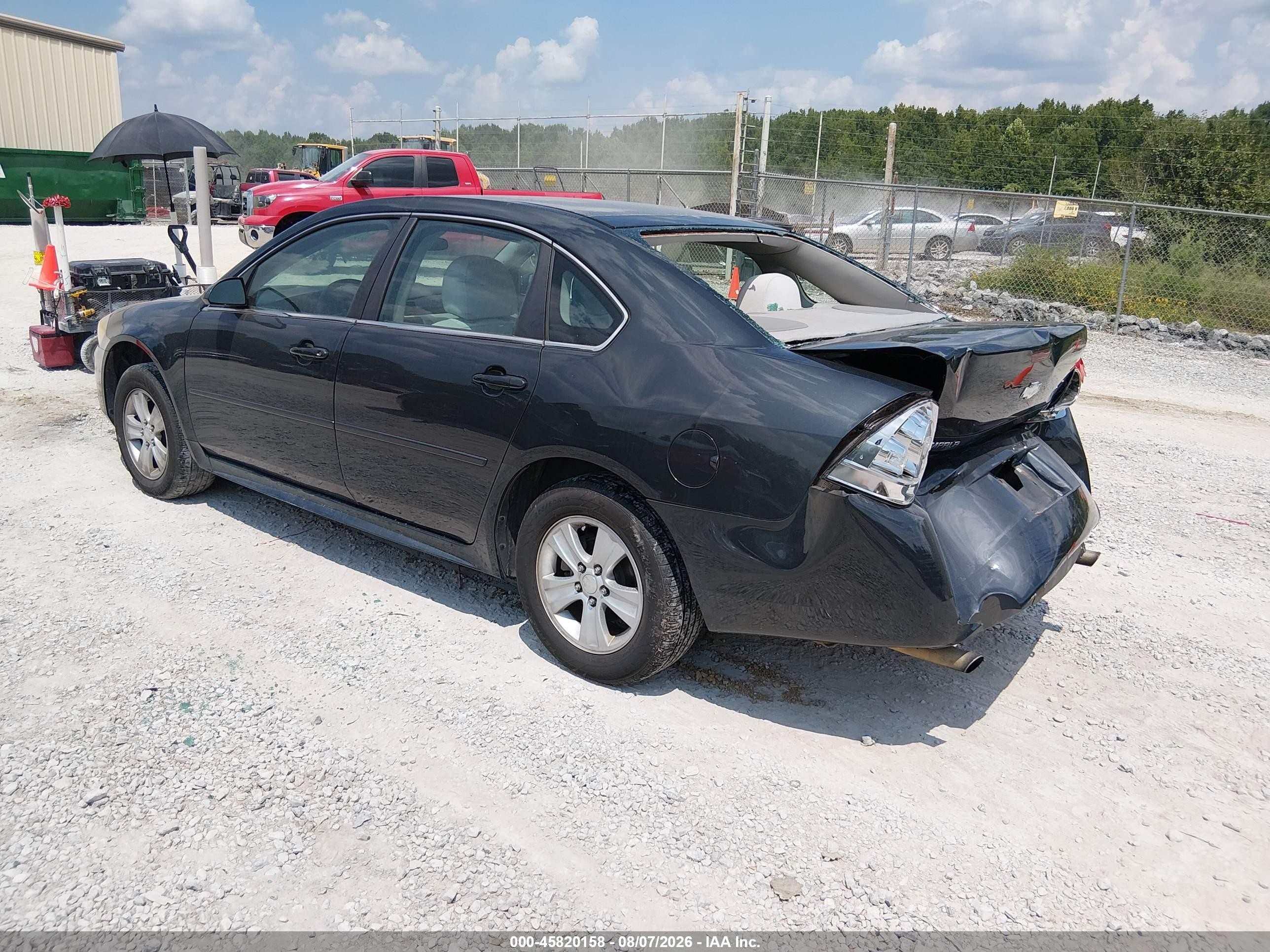 2013 Chevrolet Impala Ls Black vin: 2G1WF5E30D1256375