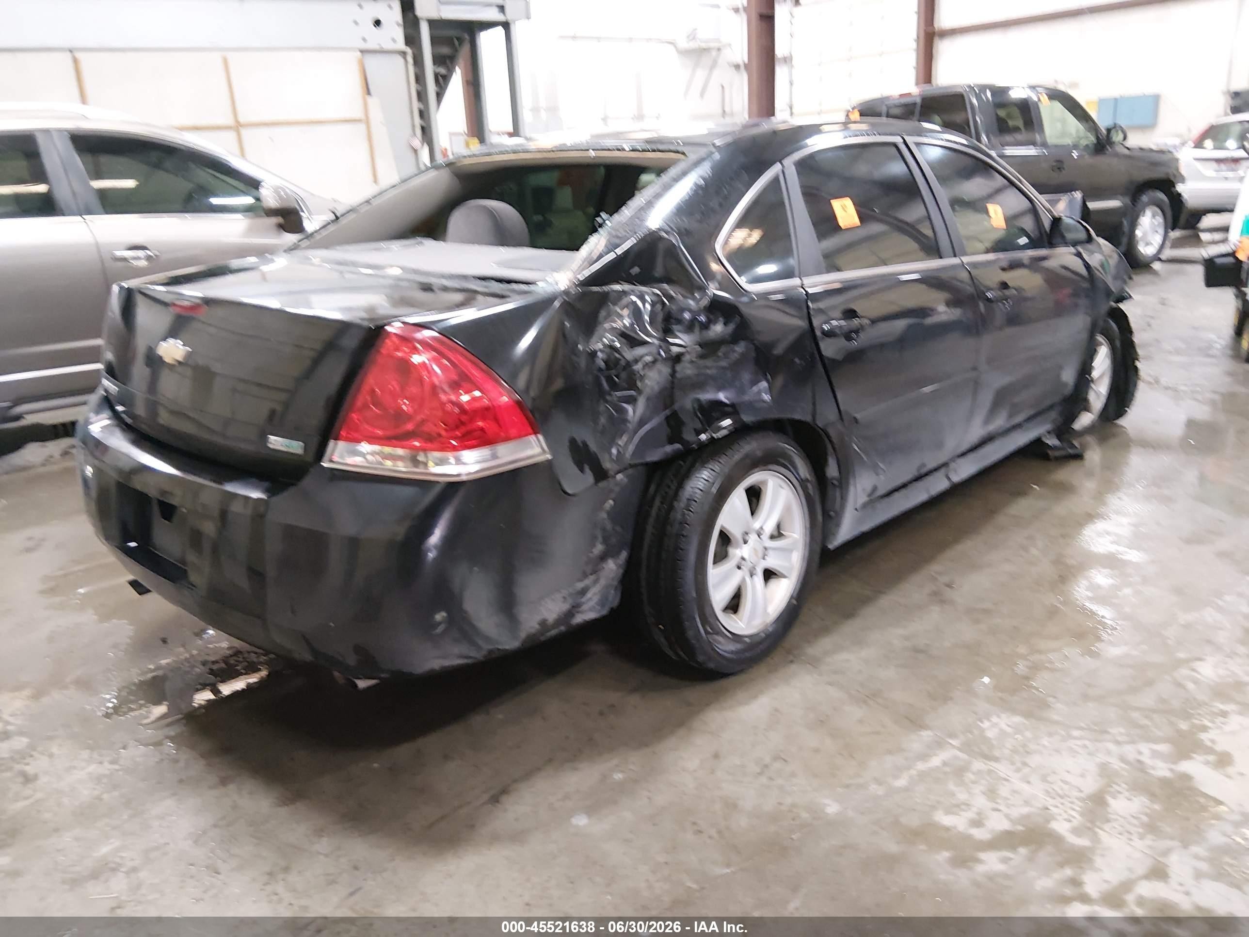 2012 Chevrolet Impala Ls Black vin: 2G1WF5E31C1312046