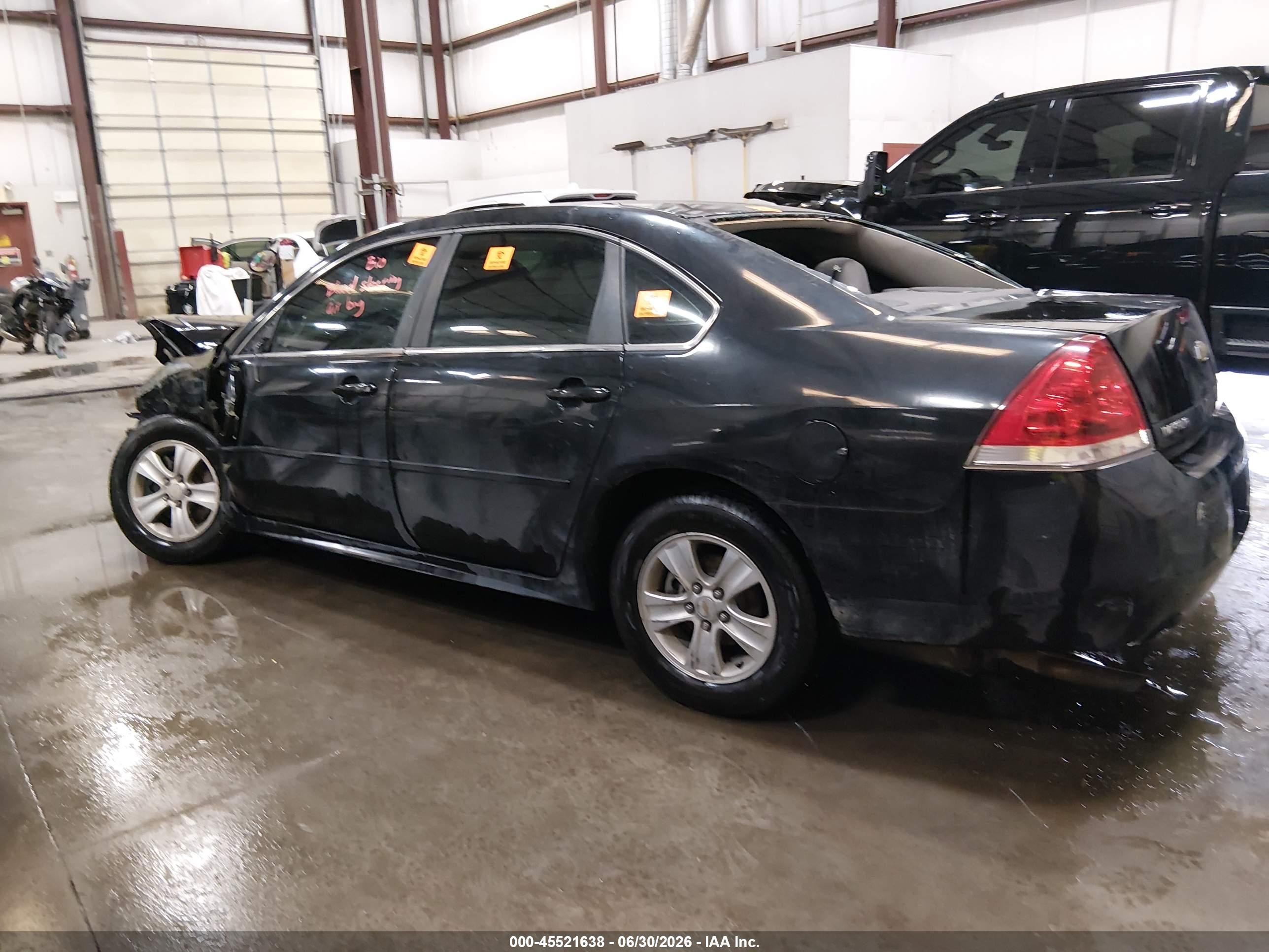 2012 Chevrolet Impala Ls Black vin: 2G1WF5E31C1312046