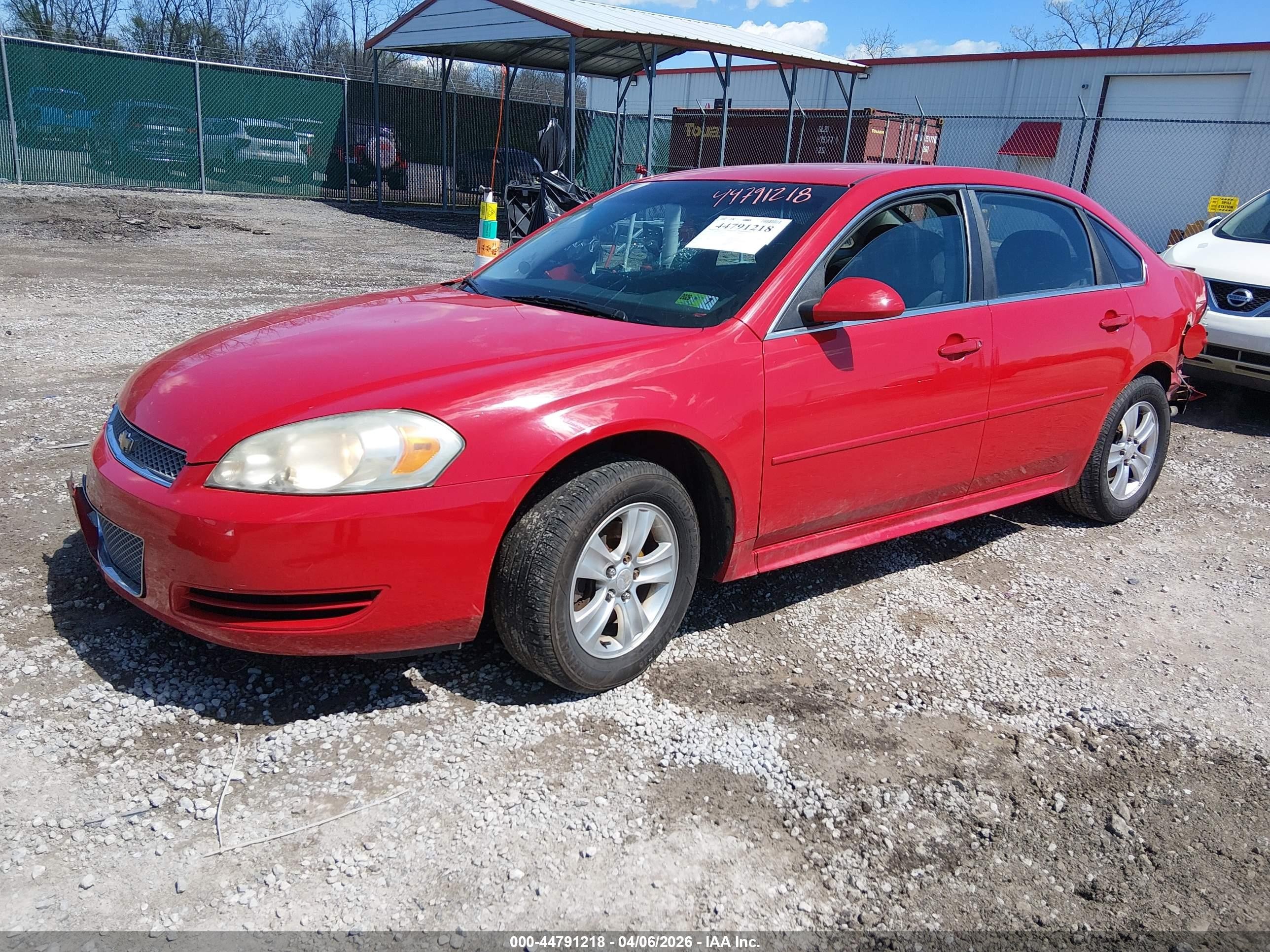 2012 Chevrolet Impala Ls Красный vin: 2G1WF5E32C1116004