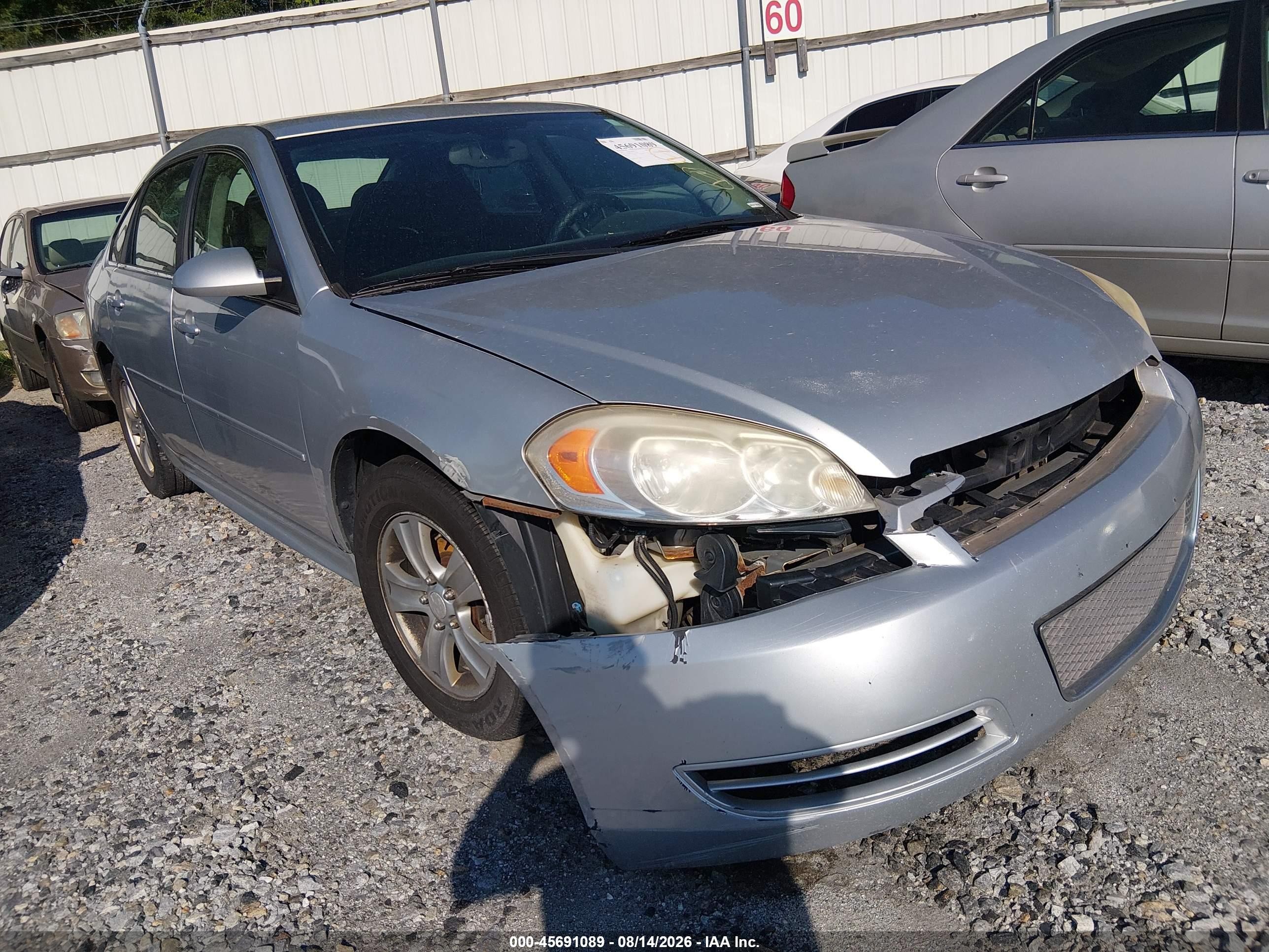 2012 Chevrolet Impala Ls Серебряный vin: 2G1WF5E33C1122748