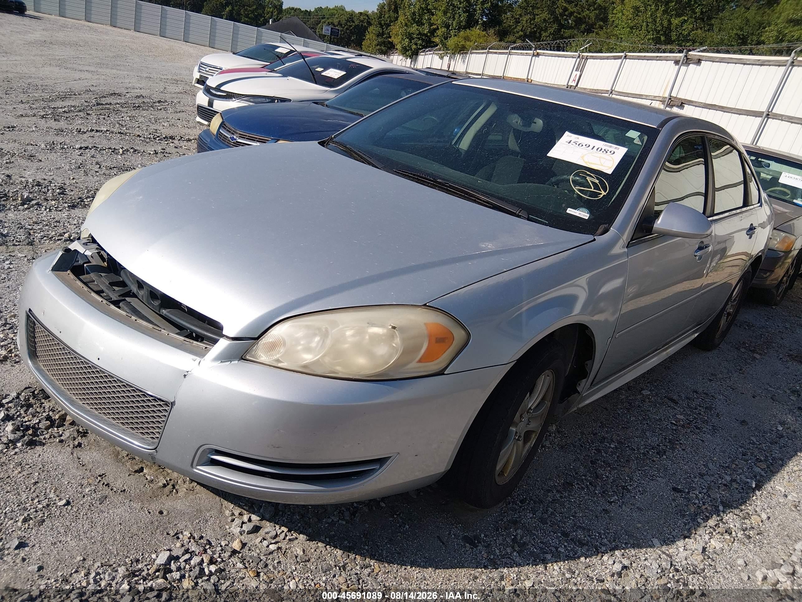 2012 Chevrolet Impala Ls Silver vin: 2G1WF5E33C1122748