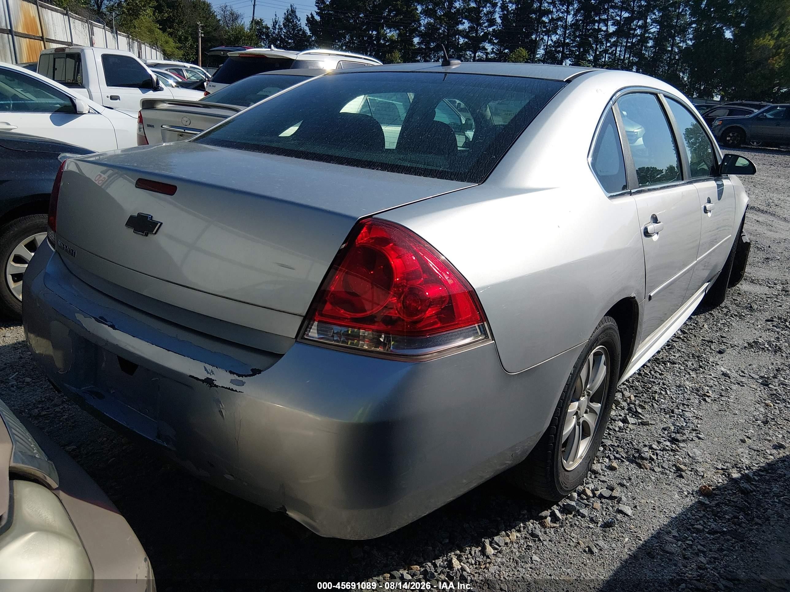 2012 Chevrolet Impala Ls Silver vin: 2G1WF5E33C1122748