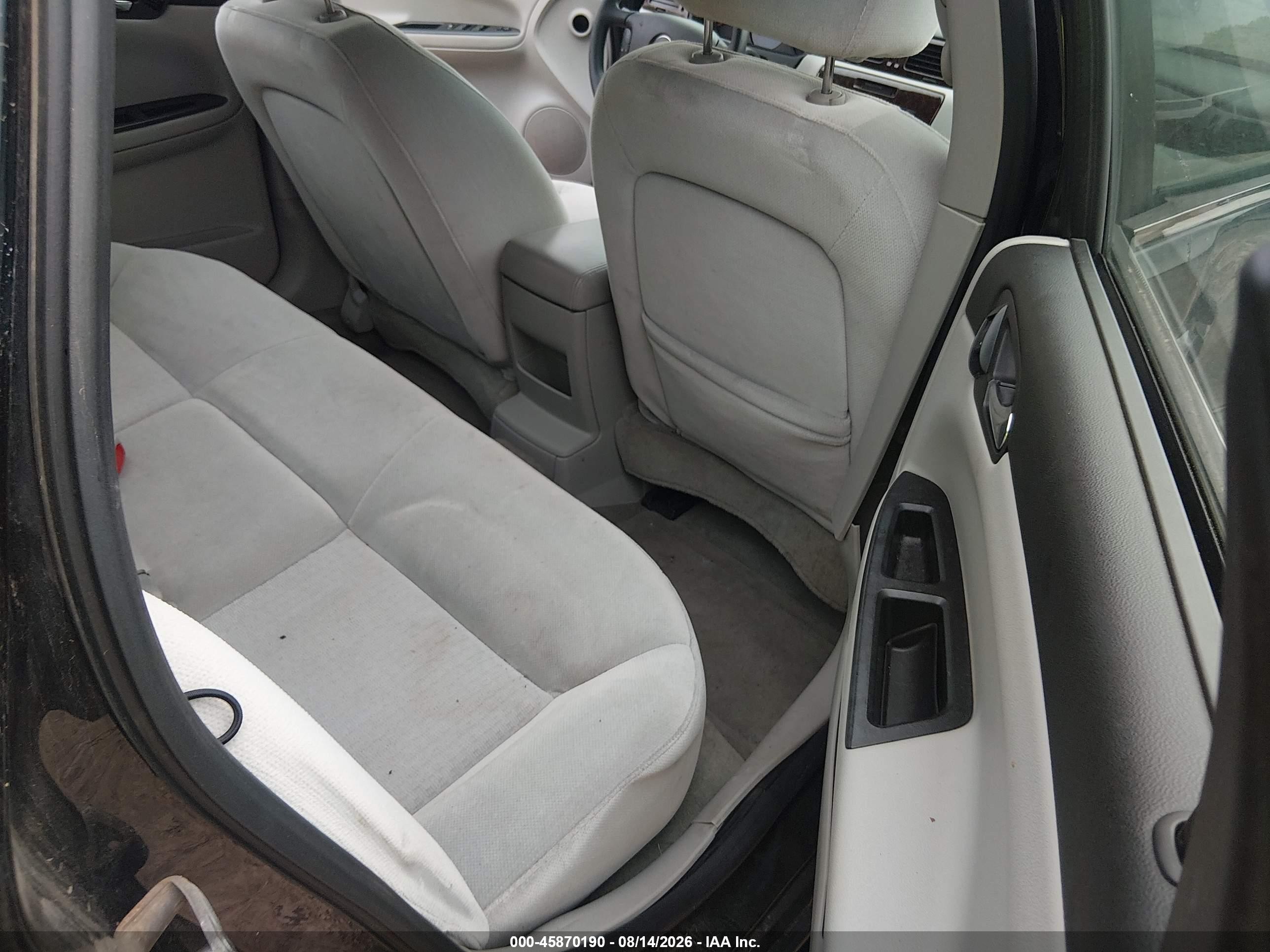 2012 Chevrolet Impala Ls Black vin: 2G1WF5E33C1264811