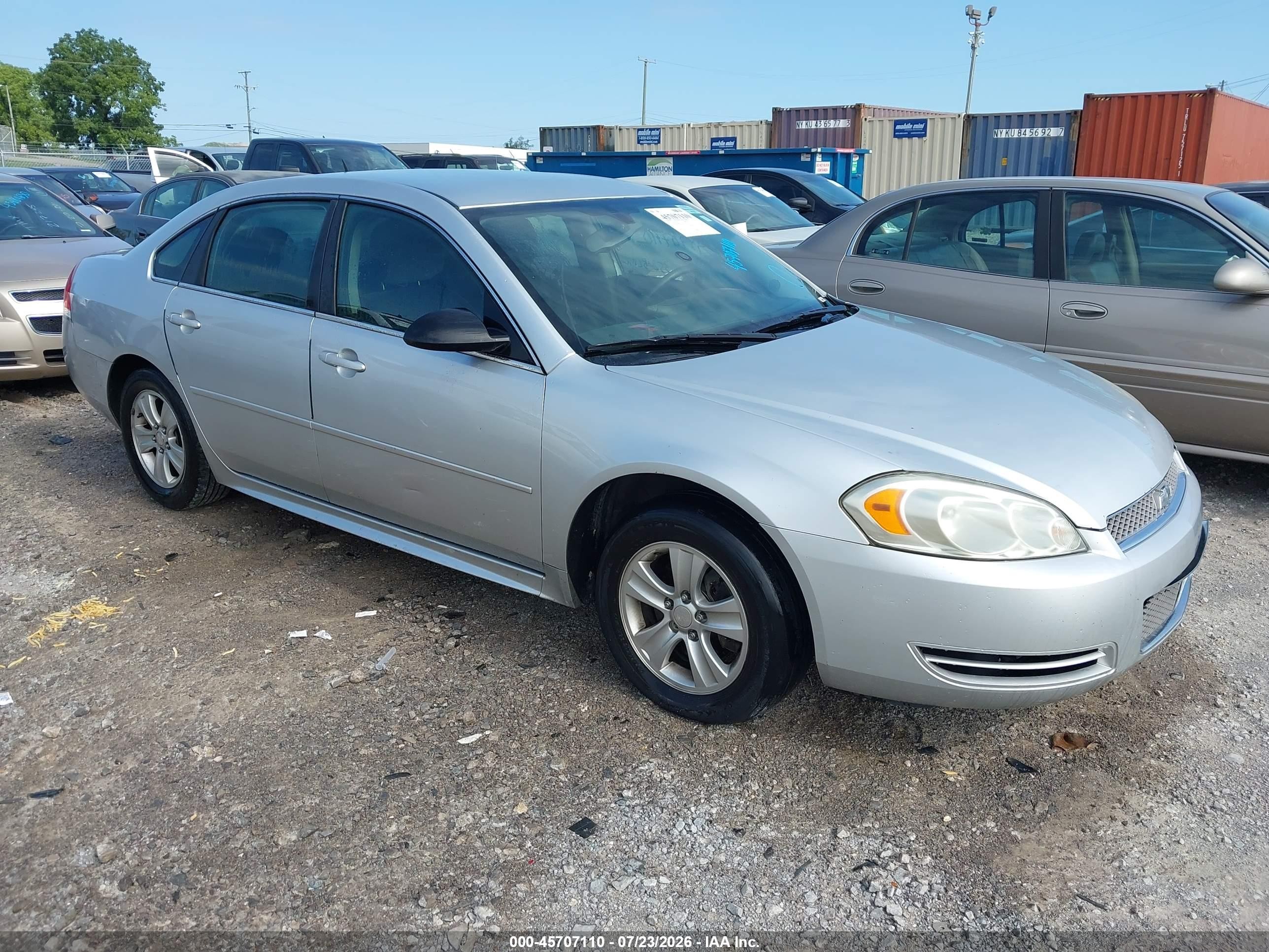 2013 Chevrolet Impala Ls Silver vin: 2G1WF5E33D1168985
