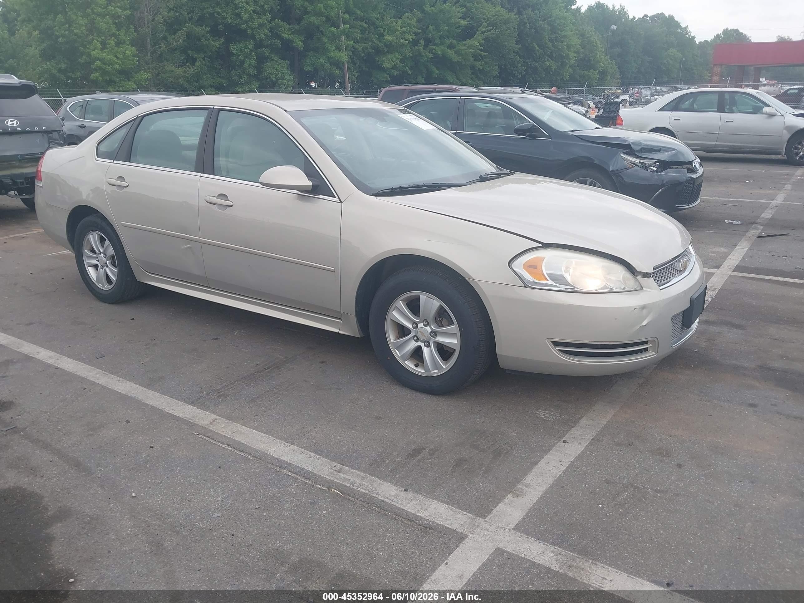 2012 Chevrolet Impala Ls Gold vin: 2G1WF5E34C1148257