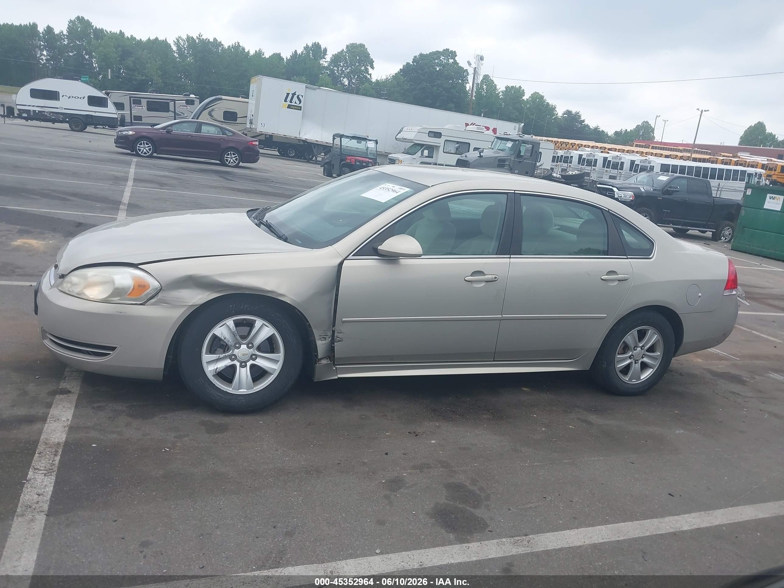 2012 Chevrolet Impala Ls Gold vin: 2G1WF5E34C1148257