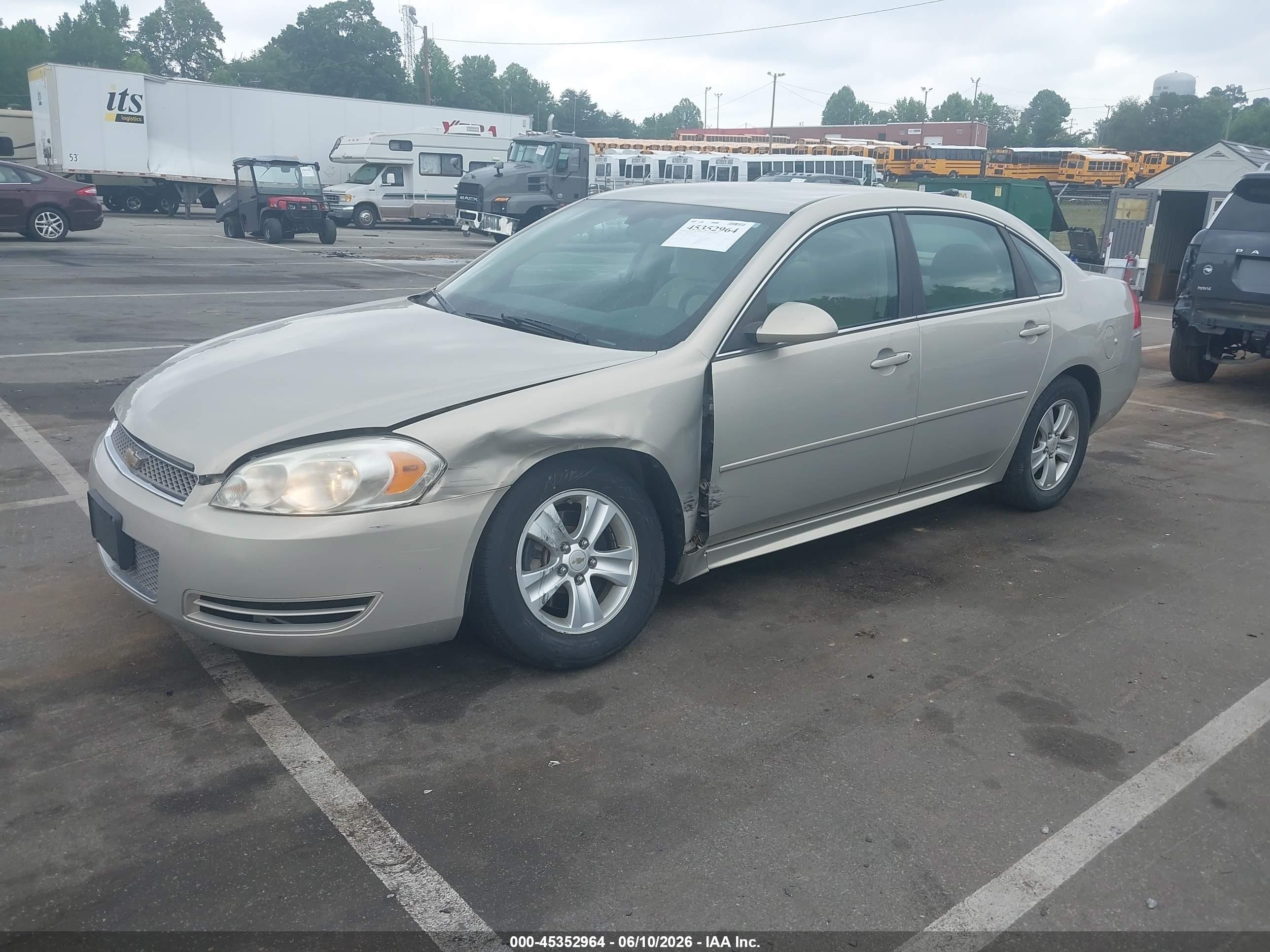 2012 Chevrolet Impala Ls Gold vin: 2G1WF5E34C1148257